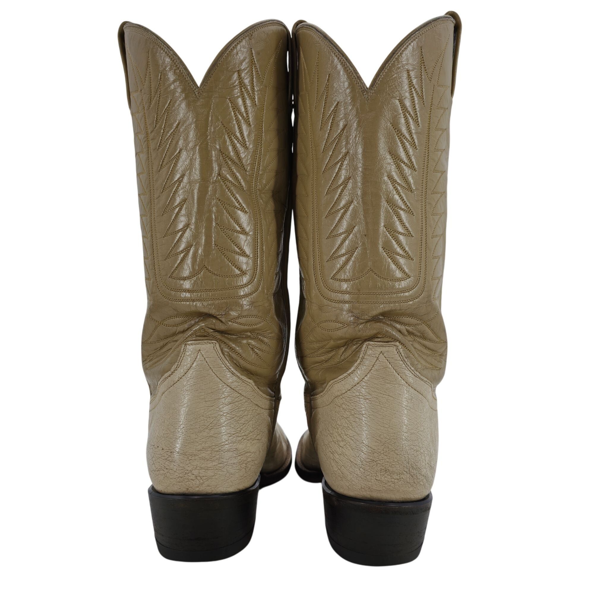 Tony Lama Tony Lama Exotic Ostrich Men Size 9.5D Cream Beige Leather Size US 9.5 / EU 42-43 - 9 Thumbnail