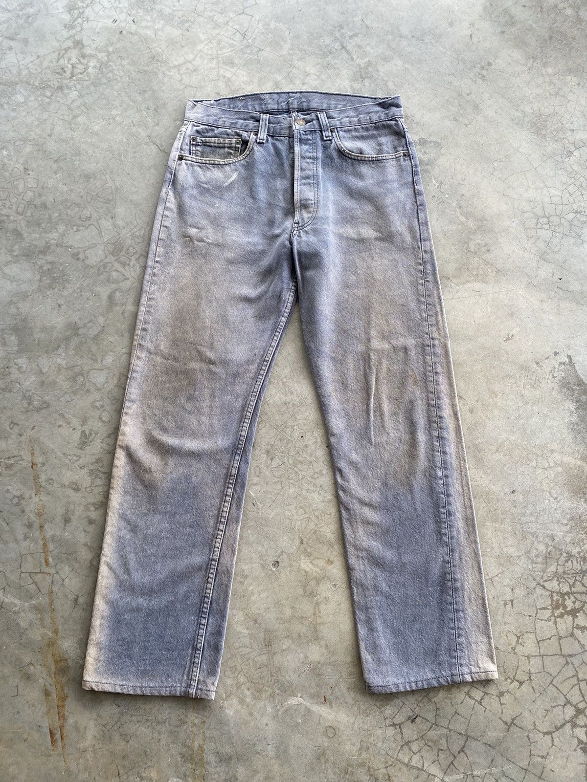 Levi's × Vintage Vintage Levi’s 501 Distressed Fade Black Jeans Size US 30 / EU 46 - 7 Thumbnail