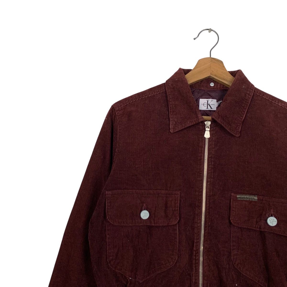 Calvin Klein ☀️CK Jeans corduroy cropped zipper jacket Size US S / EU 44-46 / 1 - 8 Thumbnail