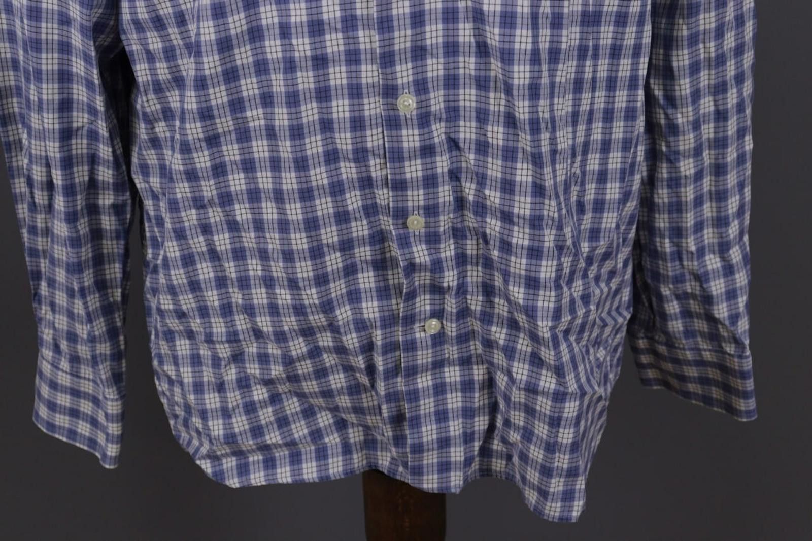 Eton Eton Contemporary Check Blue Shirt Size 45 17.75 XXL Size US M / EU 48-50 / 2 - 2 Thumbnail