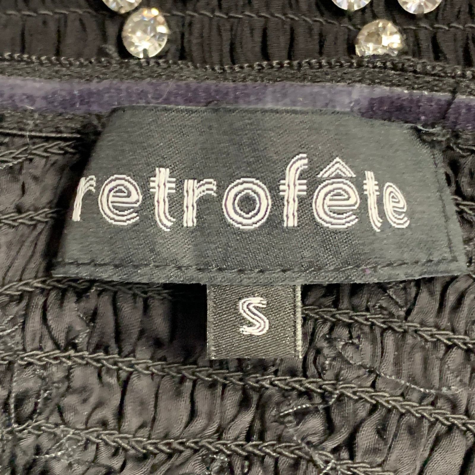Retrofete RETROFETE Viscose Crystal Embellishment Strapless Dress Size S / US 4 / IT 40 - 6 Thumbnail