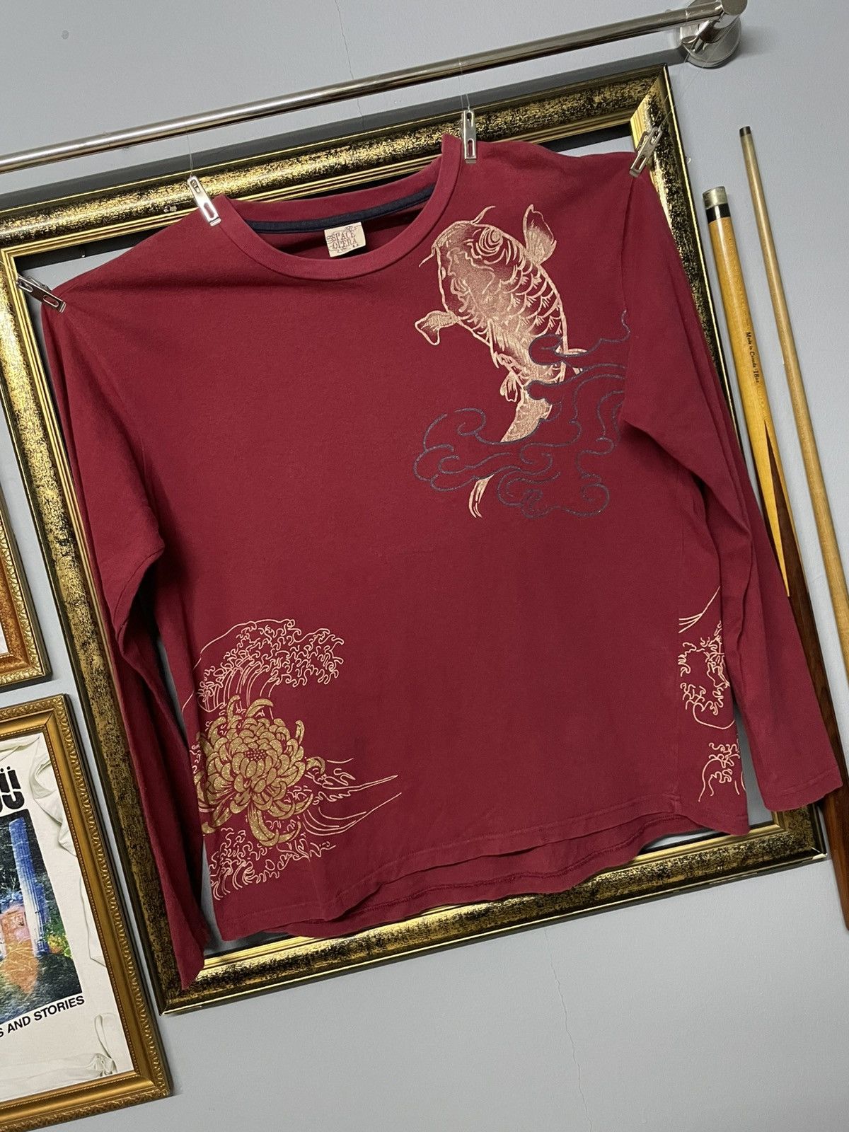 Japanese Brand Vintage 90s Japan Designer Space Opera Koi Sukajan Big Print Size US M / EU 48-50 / 2 - 6 Thumbnail