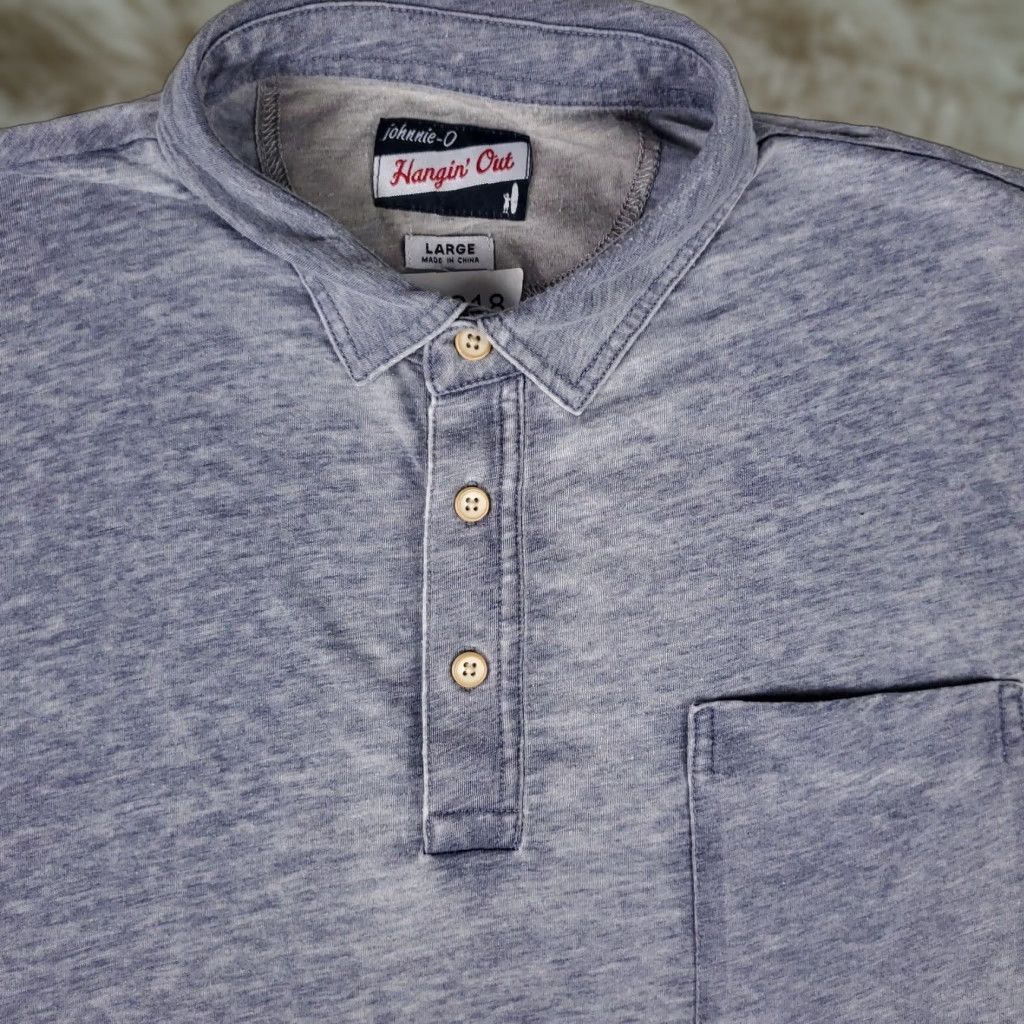 johnnie-O johnnie-O Polo Shirt Mens L Blue Casual Short Sleeve Adult Shirt Polo Mens Blue Size US L / EU 52-54 / 3 - 1 Thumbnail