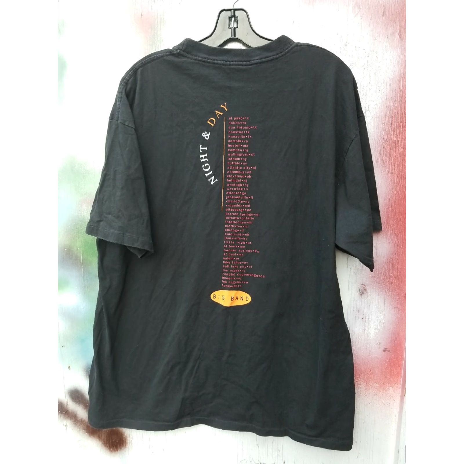 Vintage Chicago Band T Shirt Mens XL Adult Black Vintage 90s Night and Day Big Band USA Shirt Mens XL Black Vintage 90s Band Night and Day Chicago USA Size US XL / EU 56 / 4 - 3 Thumbnail
