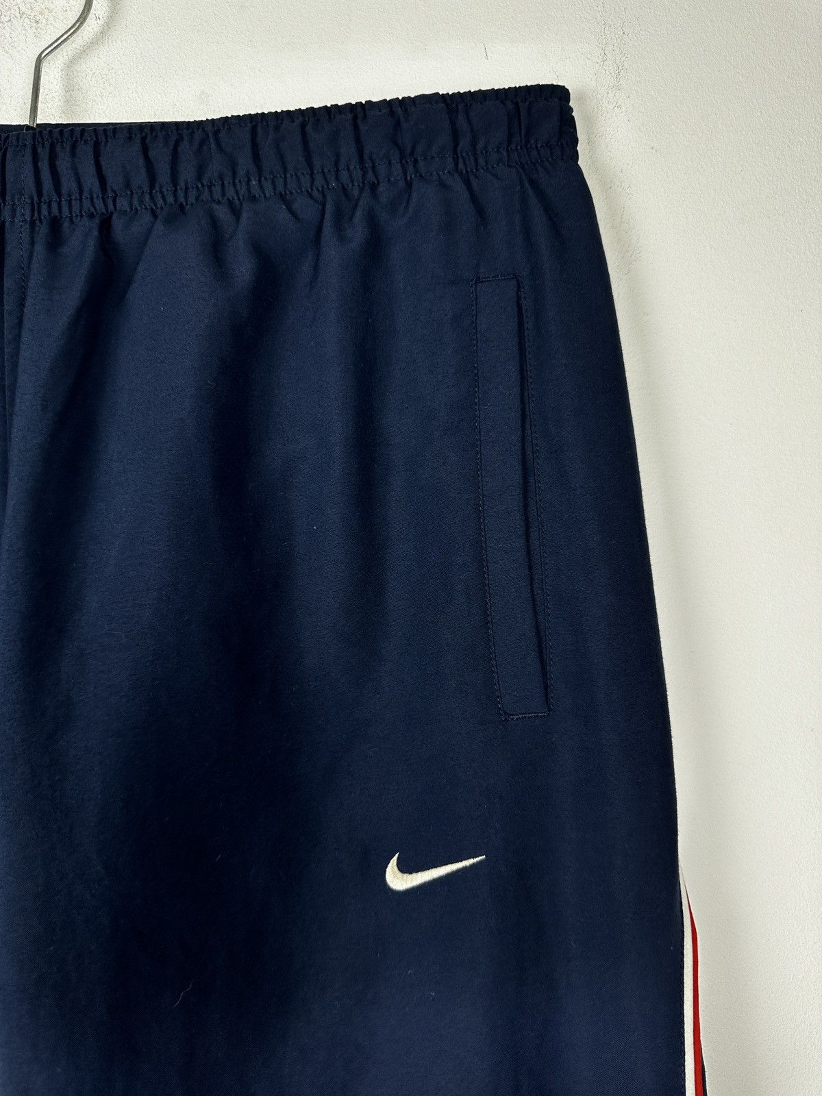 Nike Nike Mini Swoosh Logo Nylon Stripe Track Pants Y2K Vintage Size US 34 / EU 50 - 3 Thumbnail