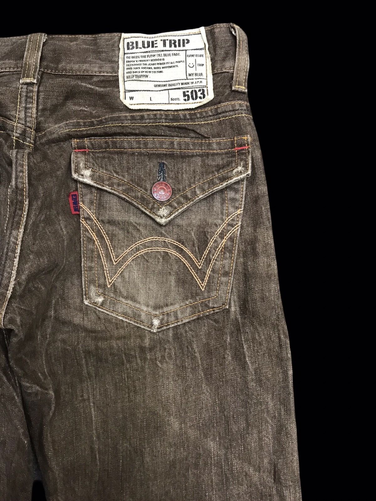 Edwin 💥FLARE💥ARCHIVAL RARE EDWIN 503 SICK FADES FLARE DENIM F382 Size US 32 / EU 48 - 10 Thumbnail