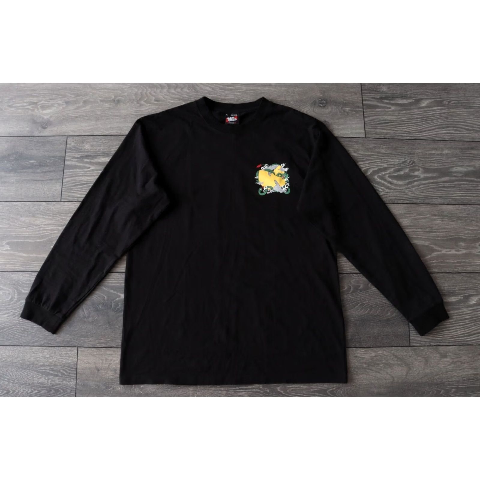 Vintage RAP TREE WU TANG CLAN LONGSLEEVE SHIRT COTTON MADE IN USA BLACK XL MEN'S Size US XL / EU 56 / 4 - 2 Thumbnail