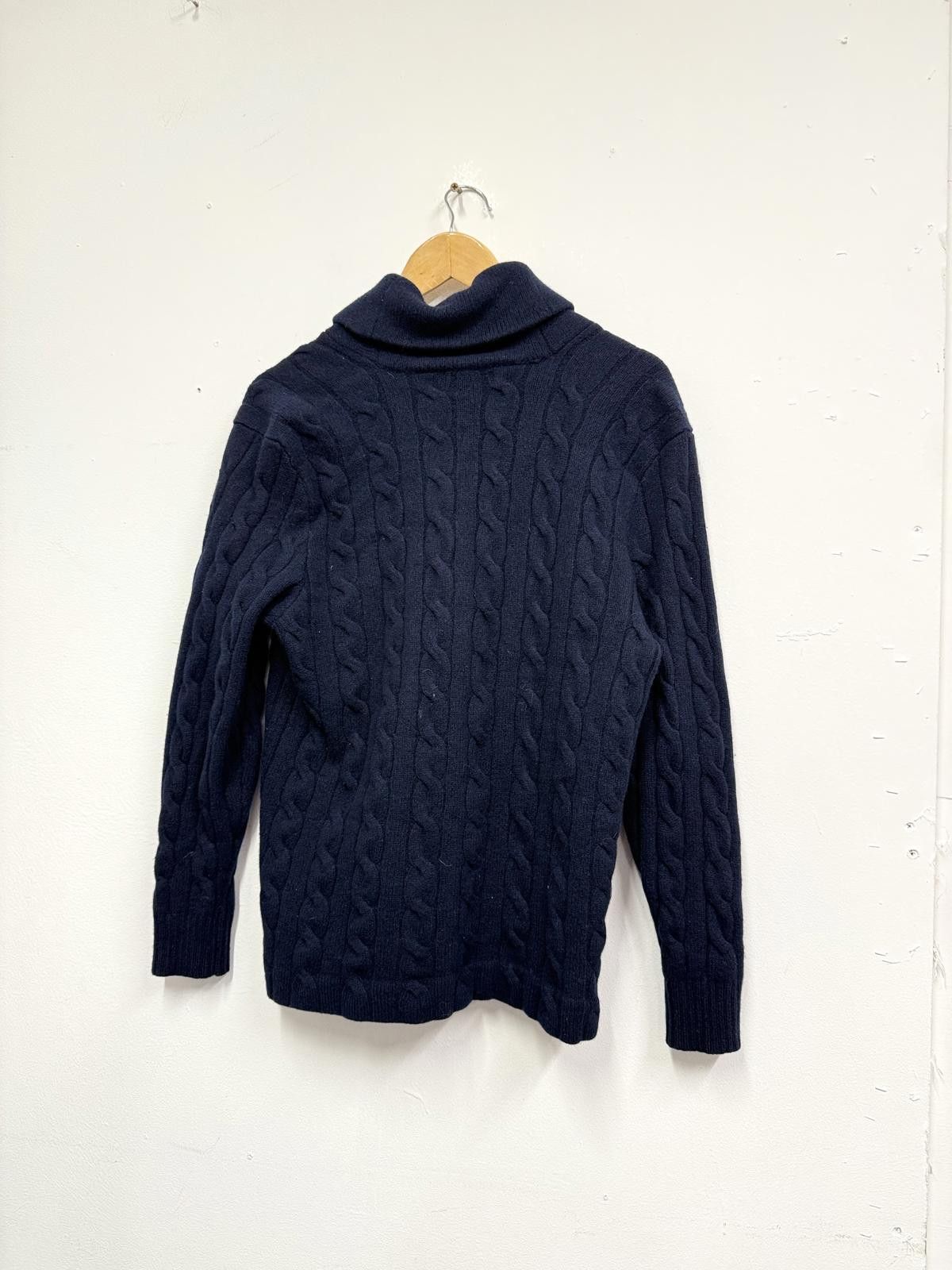 Polo Ralph Lauren Polo Ralph Lauren Navy Blue Cable Knit Cardigan Sweater Size US L / EU 52-54 / 3 - 4 Thumbnail