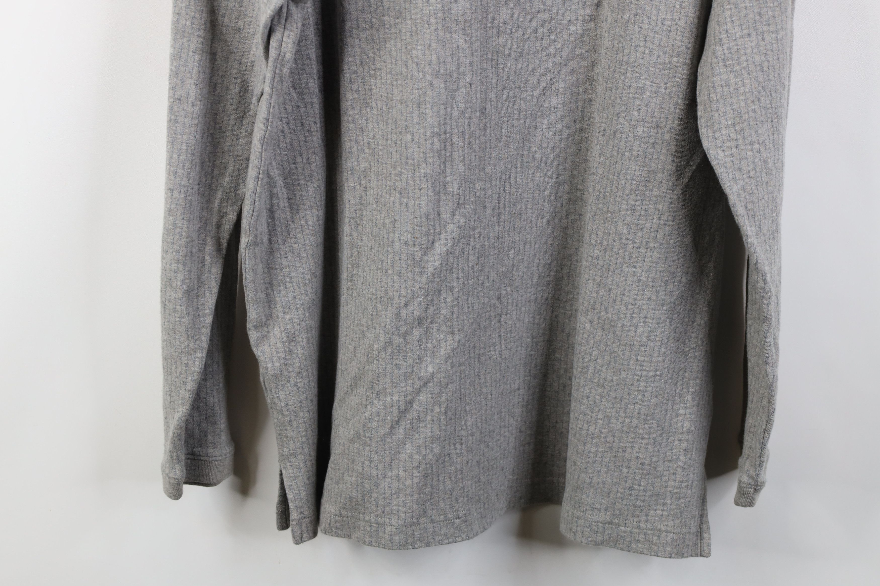 Vintage Vintage 90s Streetwear Knit Long Sleeve Rugby Polo Gray Size US L / EU 52-54 / 3 - 12 Thumbnail