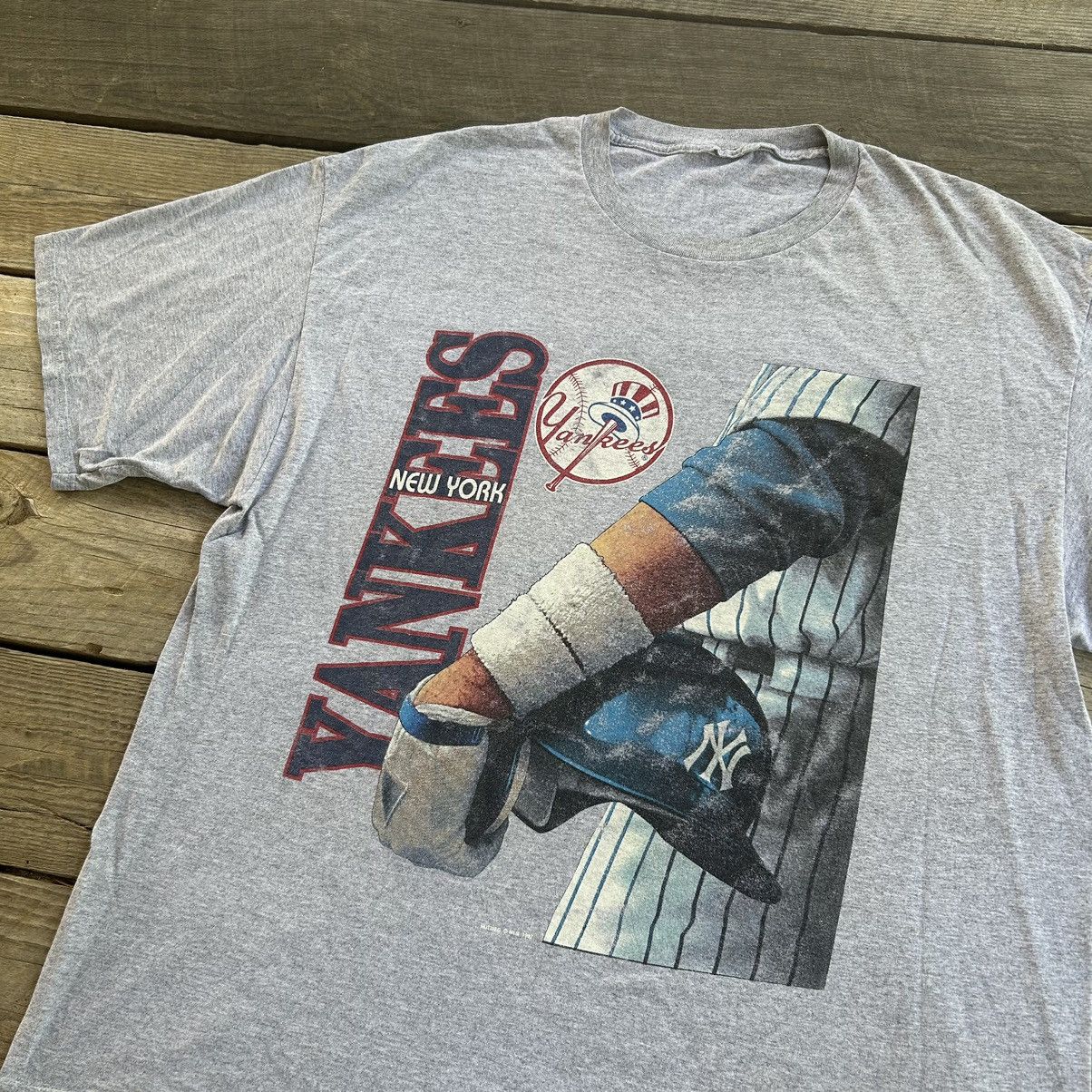 MLB Vintage 90s New York Yankees MLB Nutmeg Mills Baseball Shirt Size US XXL / EU 58 / 5 - 1 Thumbnail