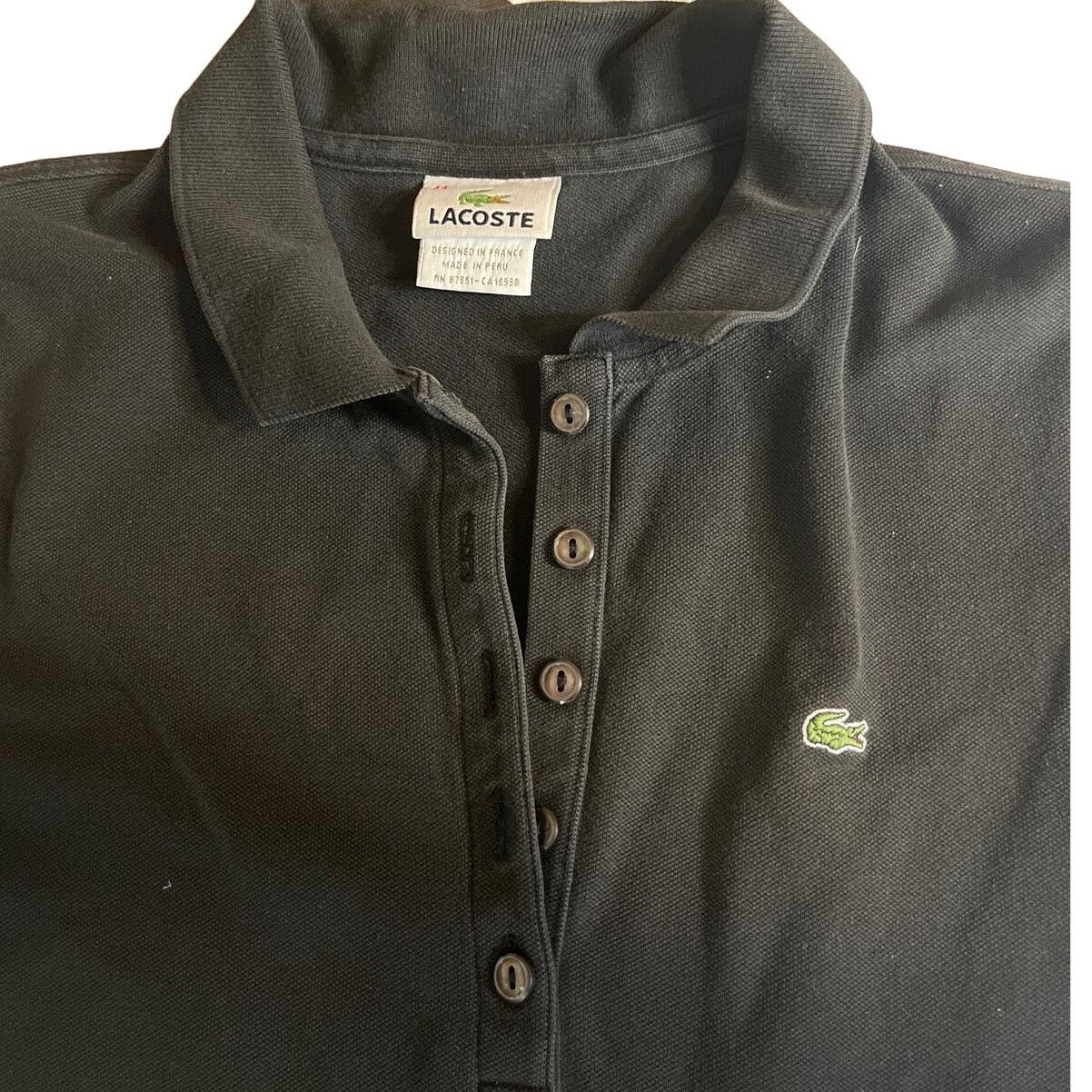 Lacoste Lacoste Black Pique Cotton Polo Dress size 44 with pockets Size M / US 6-8 / IT 42-44 - 2 Thumbnail