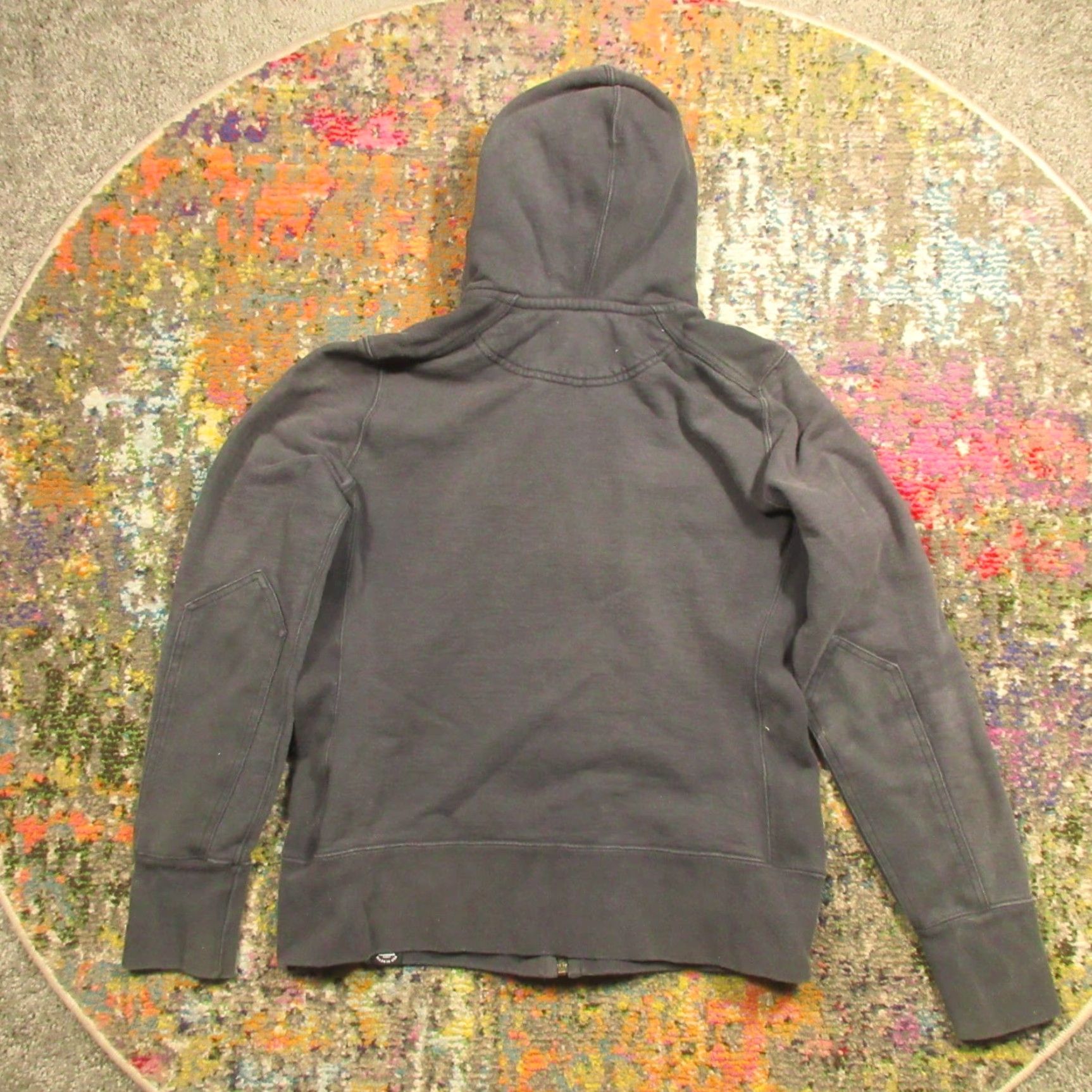 Vintage American Giant Hoodie Womens M Black heavy Cotton Fleece Full Zip USA Faded Size M / US 6-8 / IT 42-44 - 2 Thumbnail