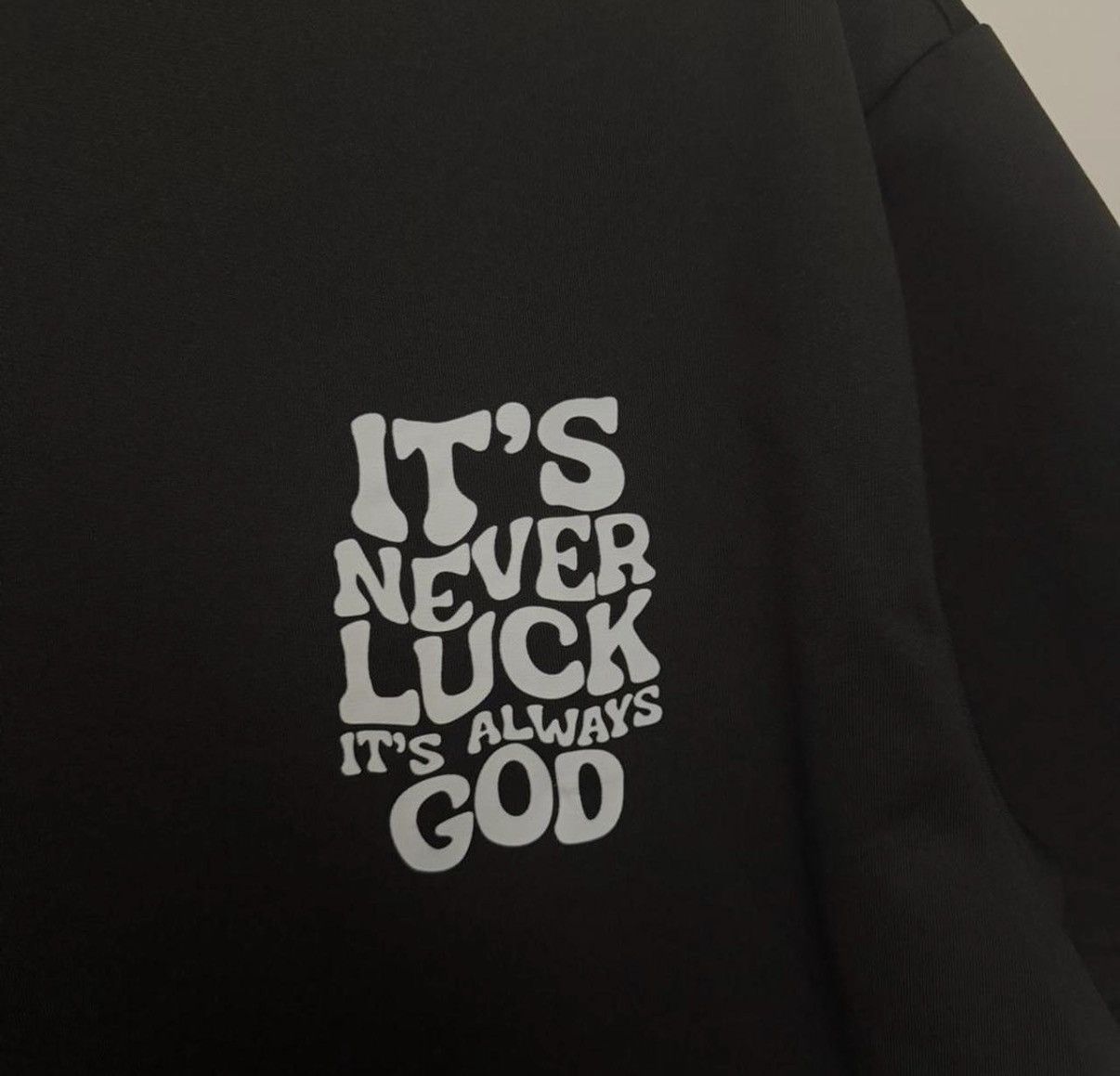 Other white & green "It's never luck it's always God" t-shirt Size US M / EU 48-50 / 2 - 5 Thumbnail
