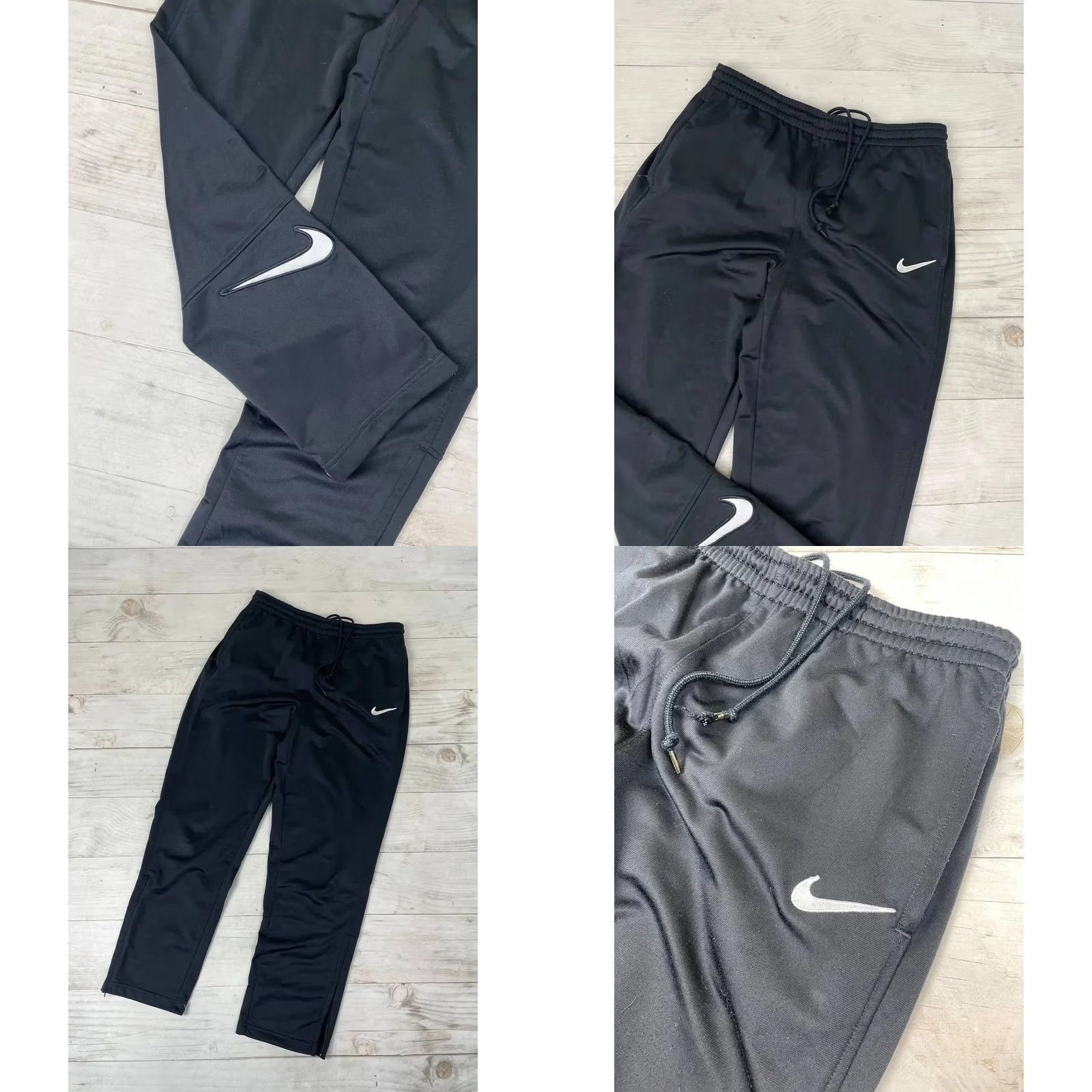 Nike VINTAGE Nike Tracksuit Jacket Nike Tracksuit Pants 90s Mens M Black Red Nike Swoosh 2 Piece Set Vintage 90s Theme Mens Size M Black Red Tracksuit Size 40R - 11 Thumbnail
