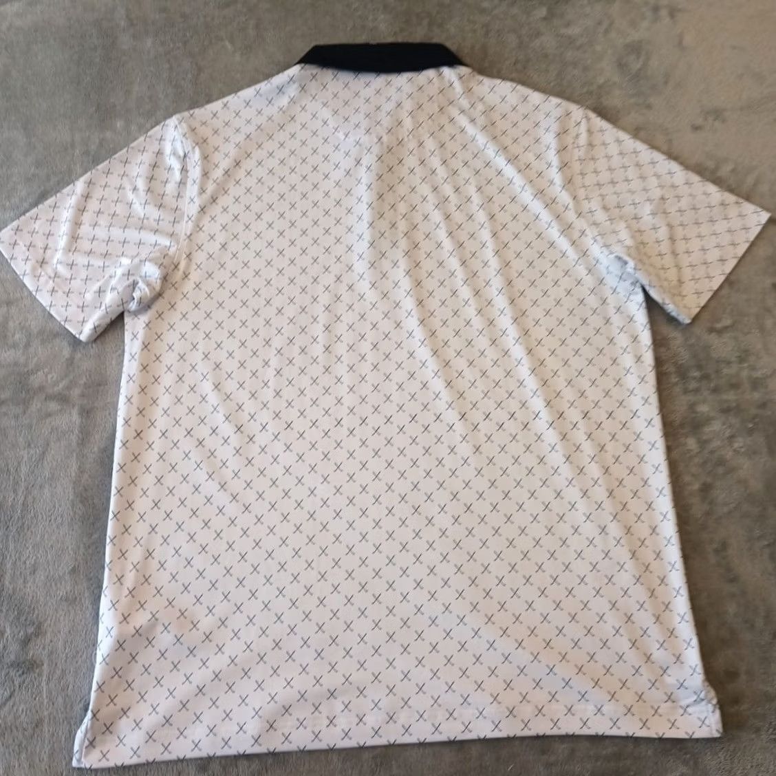 Vintage Maelreg Polo Shirt Mens M White Blue Geometric Short Sleeve Polo Casual Activewear Golf Rib Stretch Logo M Size US M / EU 48-50 / 2 - 2 Thumbnail