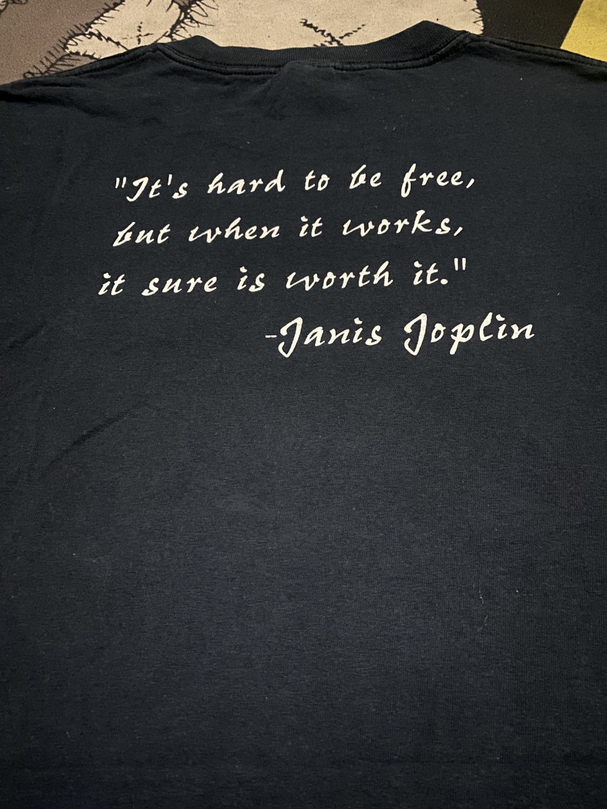 Band Tees Vintage Janis Joplin Folk Rock Solo Singer T Shirt Size US XL / EU 56 / 4 - 3 Thumbnail