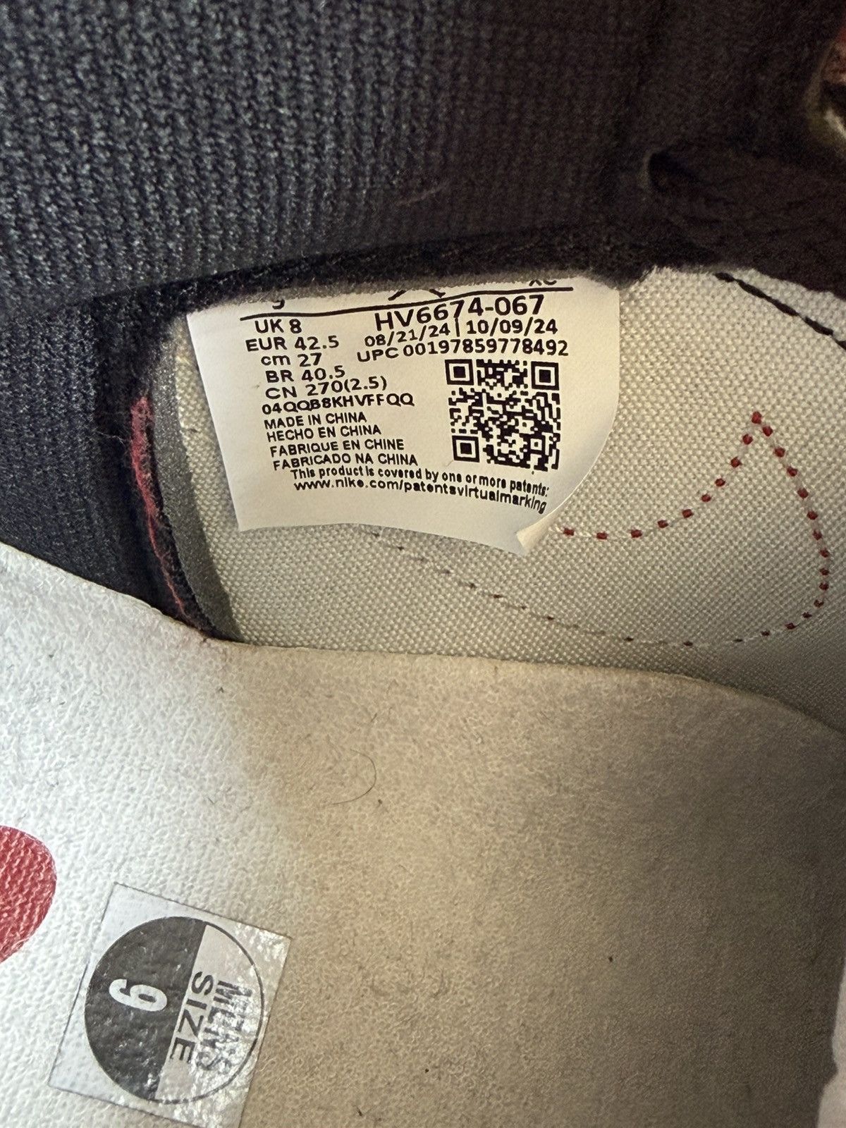 Nike Jordan 1 High 85 Bred Size US 9 / EU 42 - 8 Thumbnail