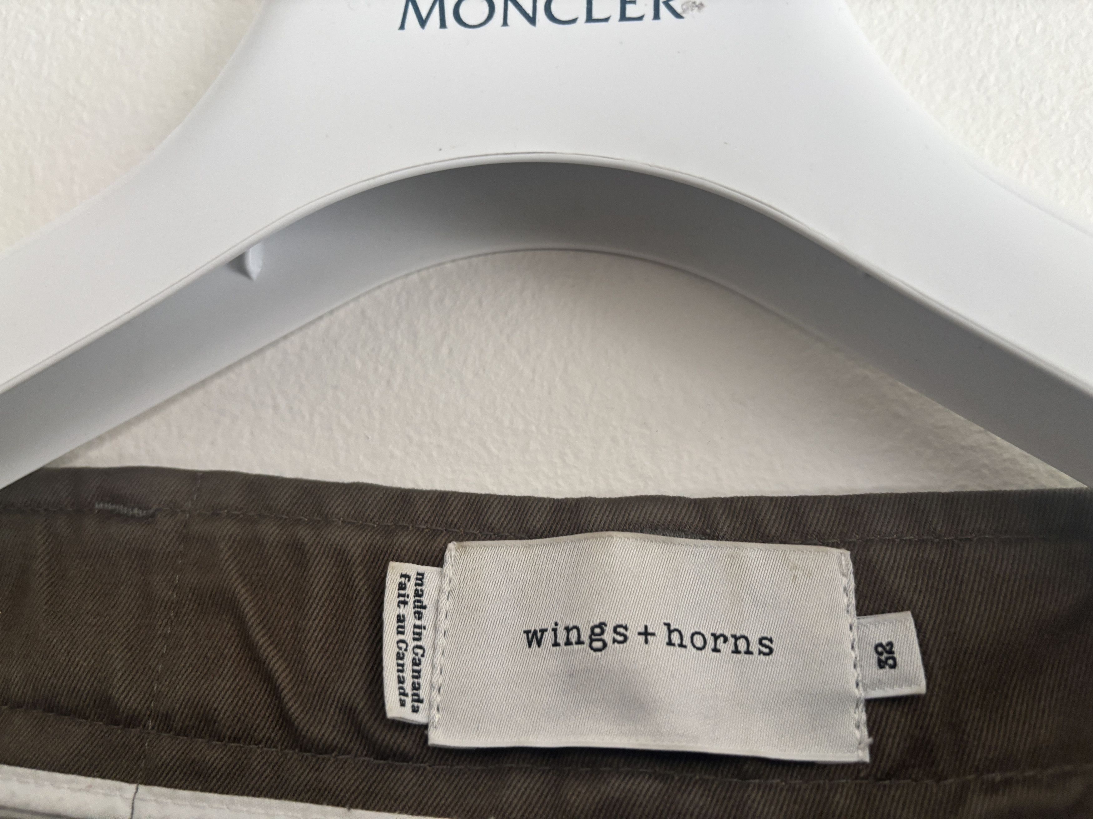 Wings + Horns $200 5 Pocket Button Fly Olive Green Chinos - 32 x 27.5 Size US 32 / EU 48 - 3 Thumbnail