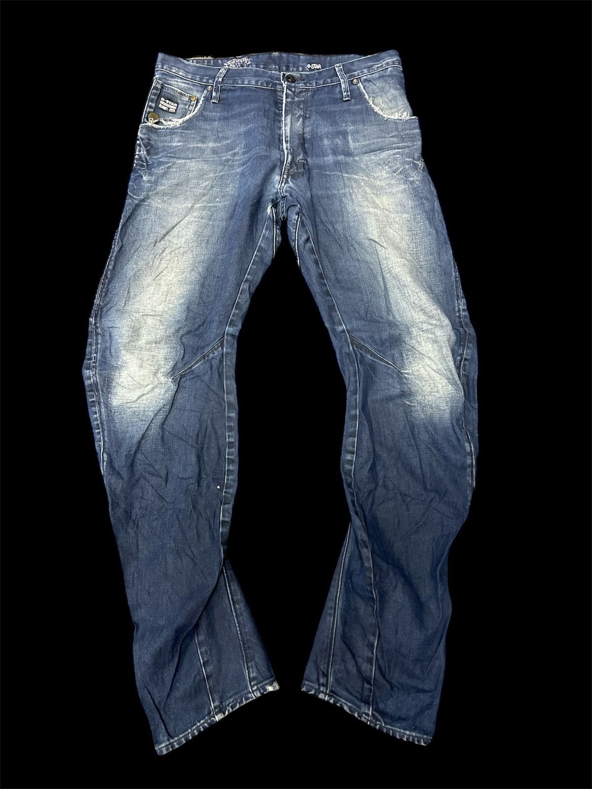 G-Star × Japanese Brand G STAR RAW CURVE LEG DISTRESSED DENIM PANT Size US 34 / EU 50 - 1 Thumbnail