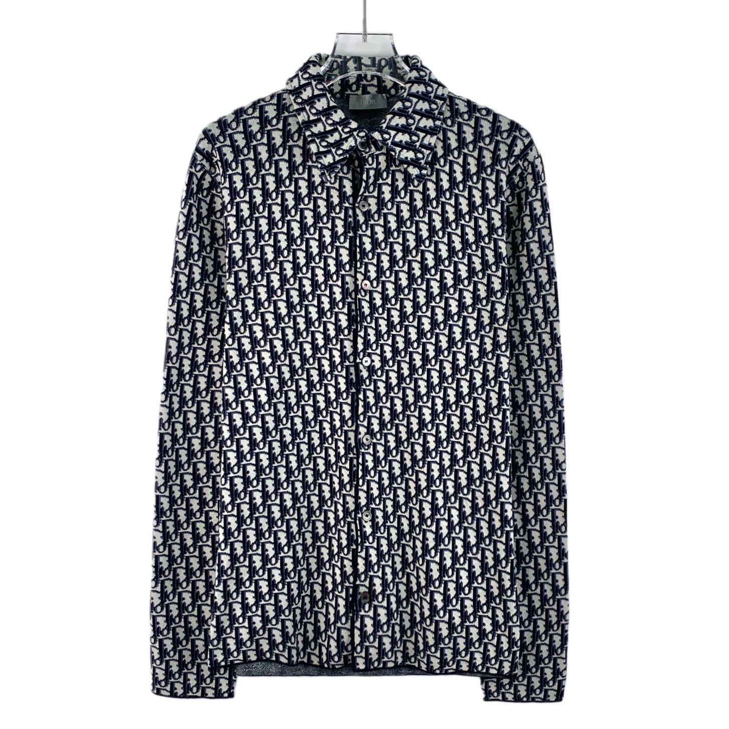 Dior Dior All-over Wool Collar Single-Breasted Long-Sleeve Shirt Size US XXS / EU 40 - 1 Thumbnail