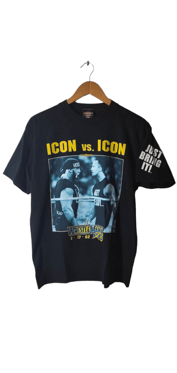 Vintage VINTAGE WRESTLEMANIA X8 ICON VS ICON THE ROCK VS HOGAN TEE Size US M / EU 48-50 / 2 - 1 Thumbnail