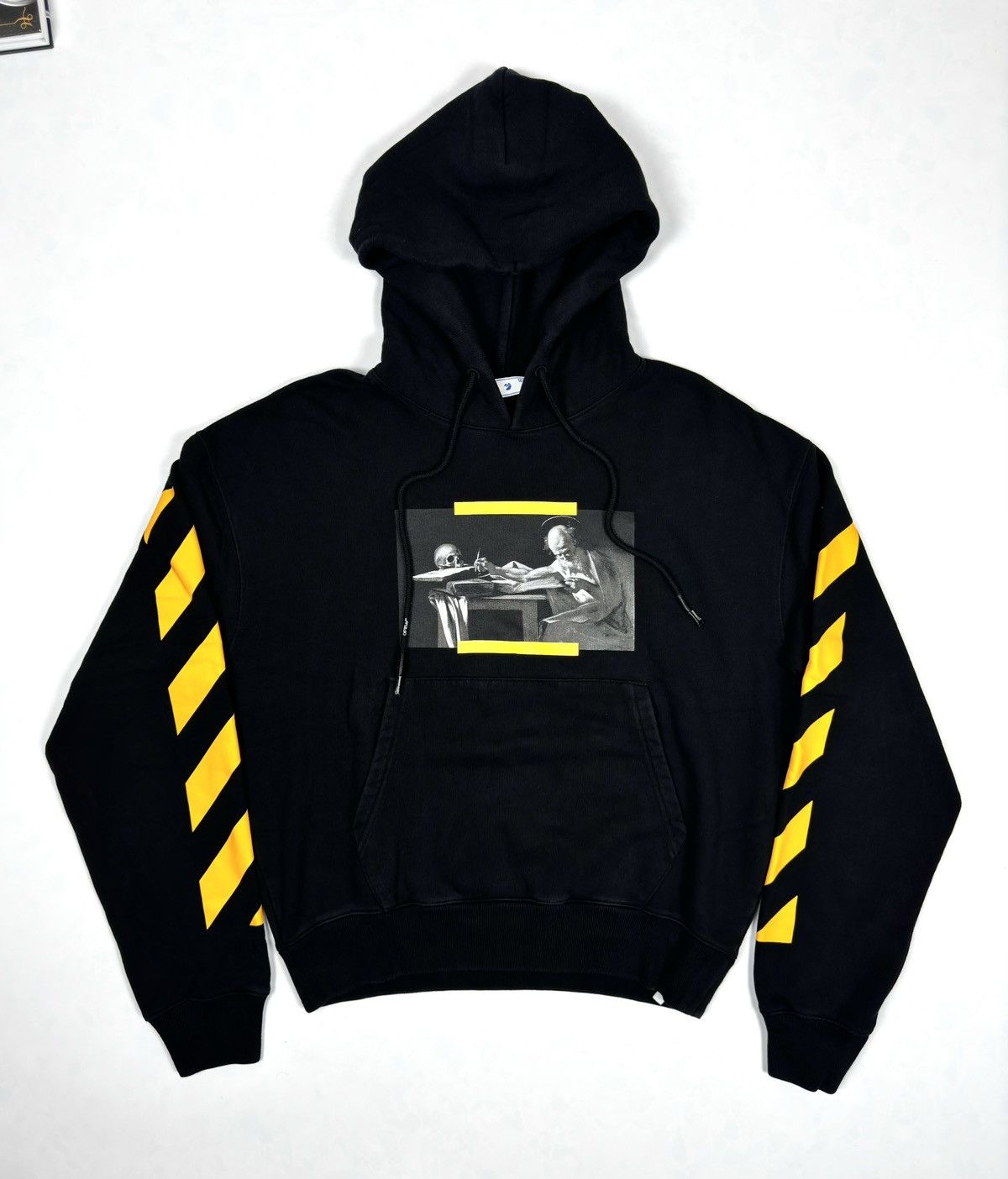 Off-White Off-White Black Caravaggio Diagonal Hoodie Size US M / EU 48-50 / 2 - 1 Thumbnail