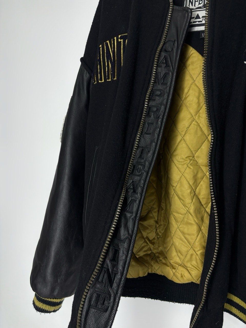 NFL Saints New Orleans Vintage 90s Wool Leather Varsity Jacket Size US XL / EU 56 / 4 - 20 Thumbnail