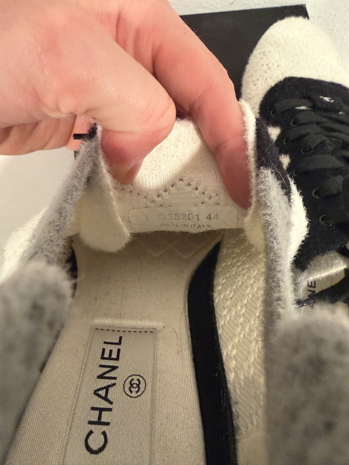 Chanel Extremely rare mens knitted panda trainer Chanel Size US 11 / EU 44 - 4 Thumbnail