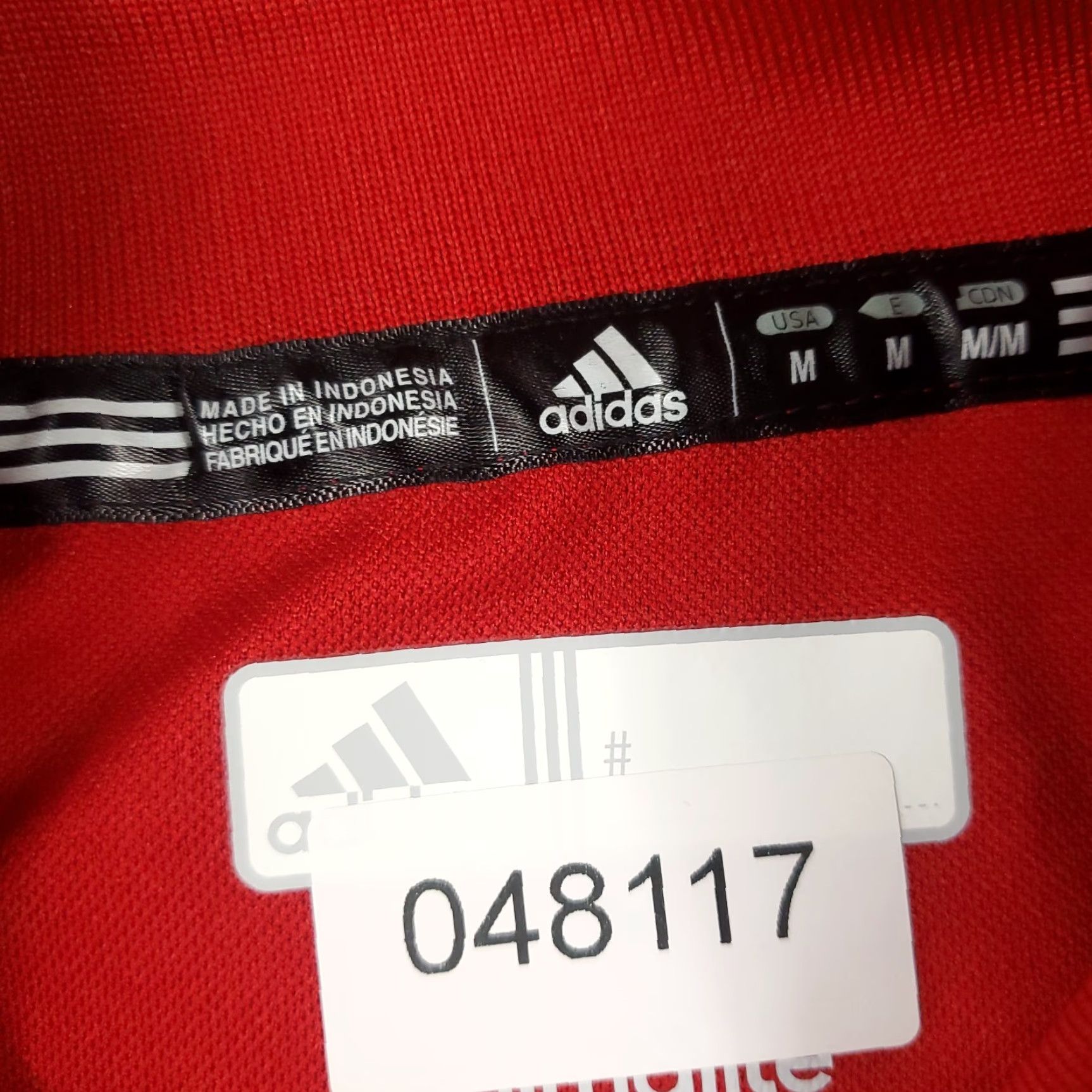 Adidas Adidas Polo Shirt Mens Size M Red Striped Short Sleeve Size US M / EU 48-50 / 2 - 6 Thumbnail