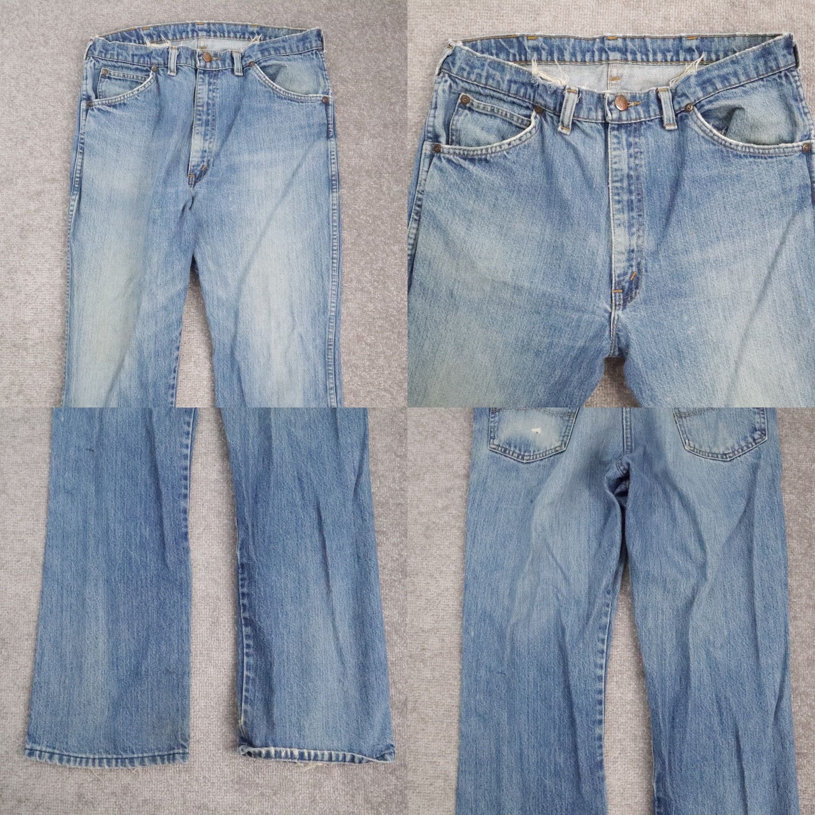 Denime VINTAGE DEE CEE Jeans Made in USA 32x26 Medium Wash Wide Leg Denim Size US 32 / EU 48 - 8 Thumbnail