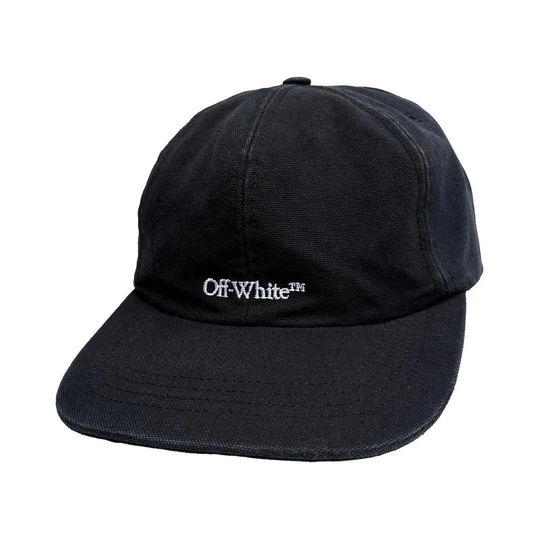 Off-White Off-White Black Off White Logo Bookish Baseball Cap Hat Size ONE SIZE - 1 Thumbnail