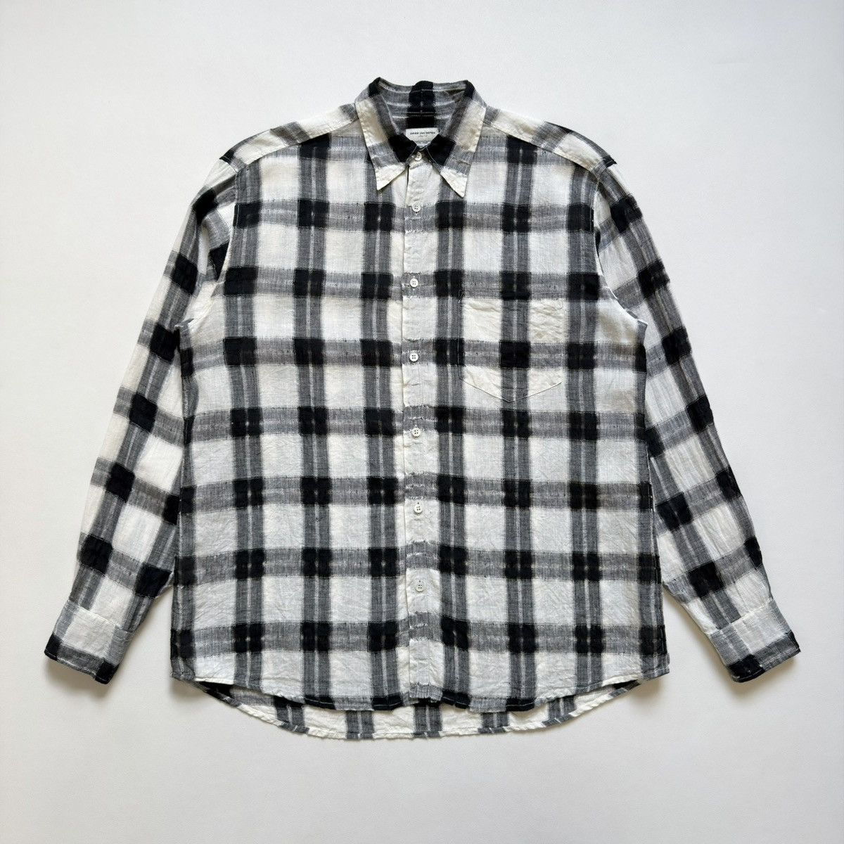 Dries Van Noten Early 2000s ‘Cobweb Weave’ Check Shirt Size US M / EU 48-50 / 2 - 3 Thumbnail