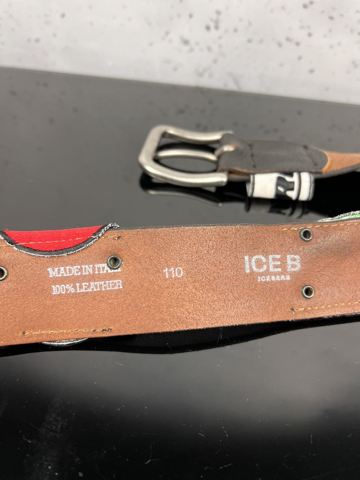 Iceberg Vtg Iceberg Racing Team Leather Patch Belt Rare Archive Size ONE SIZE - 12 Thumbnail