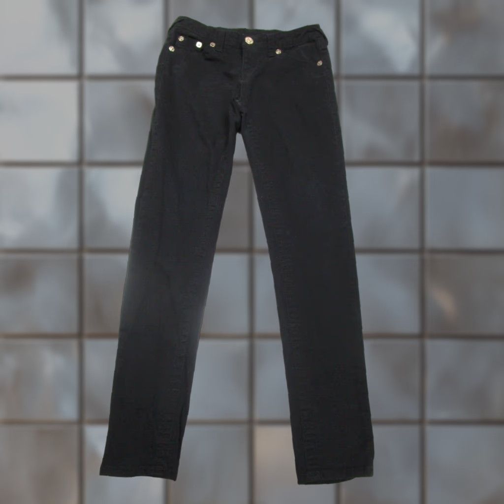 True Religion VINTAGE True Religion Skinny Slim Jeans Womens 14 Black Low Rise Size 36" / US 14 / IT 50 - 1 Thumbnail