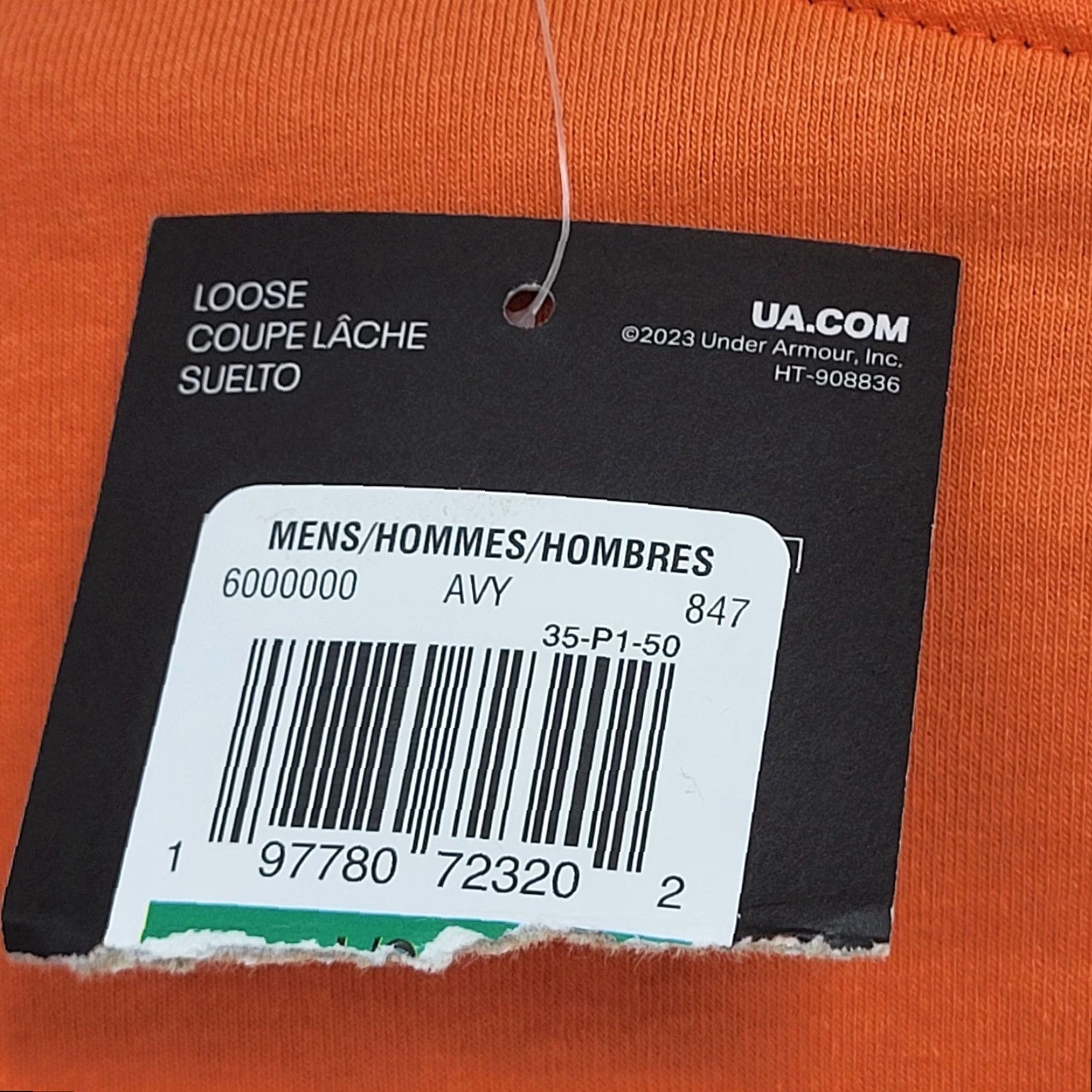 Under Armour Under Armour Shirt Mens Large Orange Performance Workout Active Casual Tee Adult Size US L / EU 52-54 / 3 - 7 Thumbnail