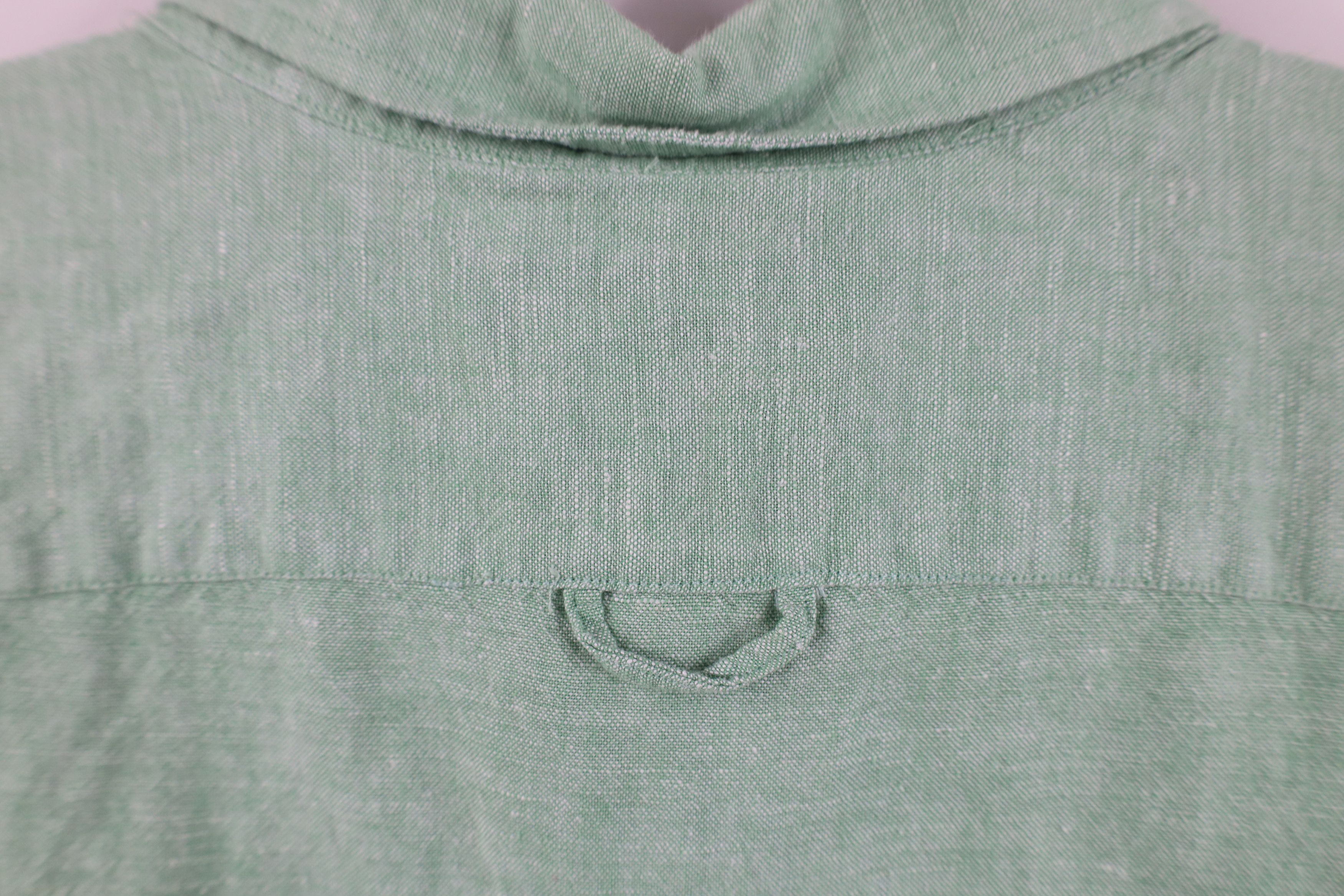 Banana Republic Banana Republic Fit Chambray Linen Button Down Shirt Green Size US M / EU 48-50 / 2 - 11 Thumbnail