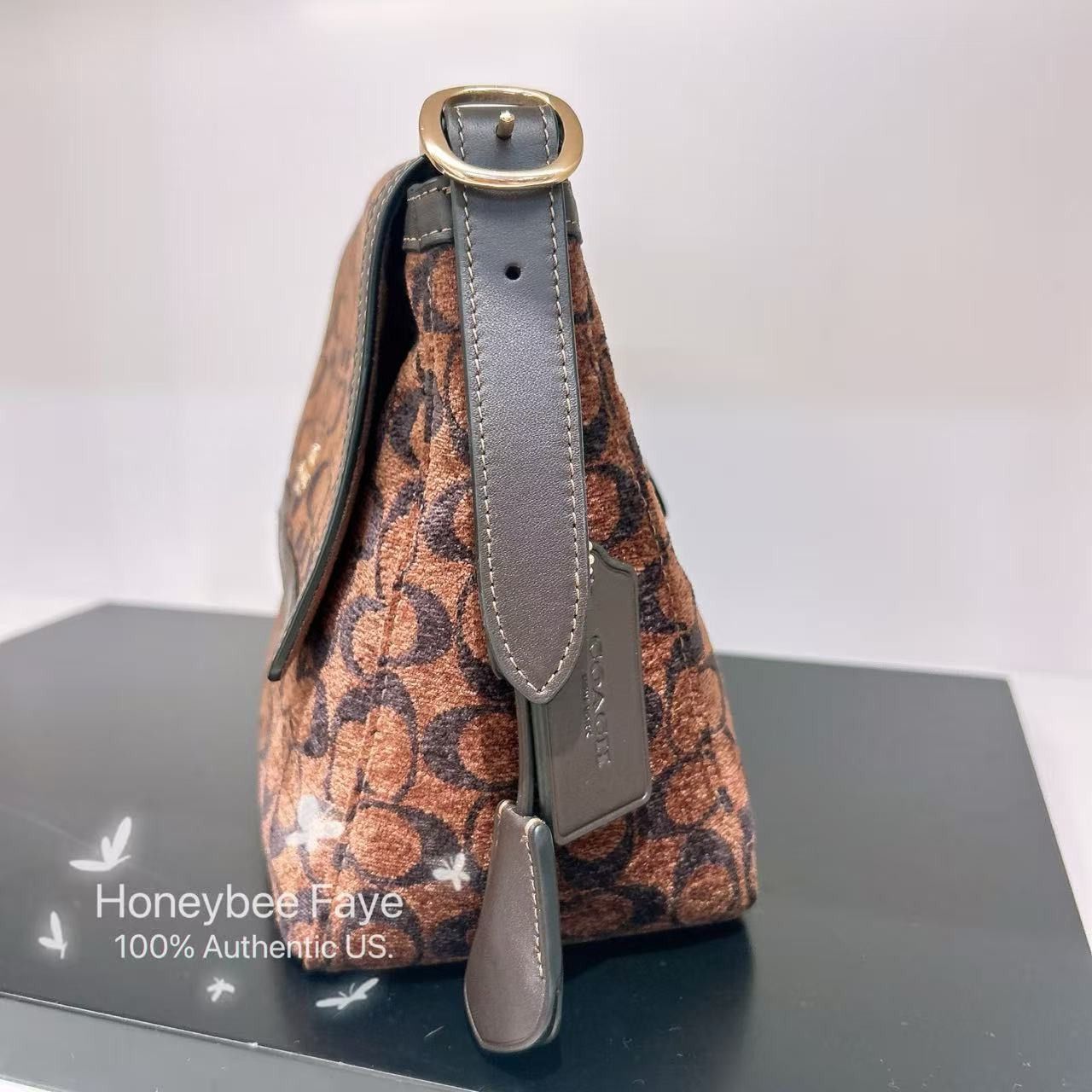 Coach Etta Flap Bag In Signature Chenille CCE58 Size ONE SIZE - 10 Thumbnail
