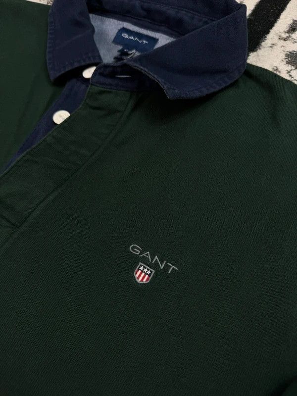 Gant Gant Rugby Polo Longsleeve Shirt Green L Size US L / EU 52-54 / 3 - 4 Thumbnail