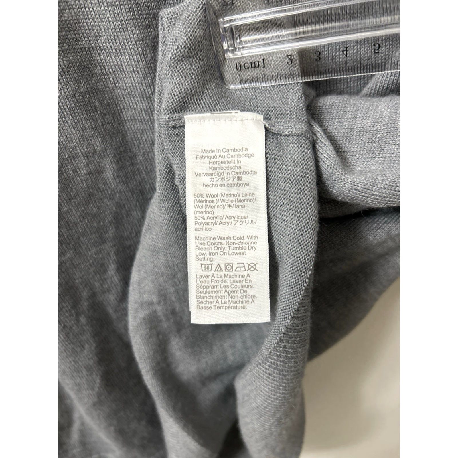 Vintage J Crew Sweater Mens Large Gray Merino Wool Blend 1/4 Zip Pullover Long Sleeve Size US L / EU 52-54 / 3 - 7 Thumbnail