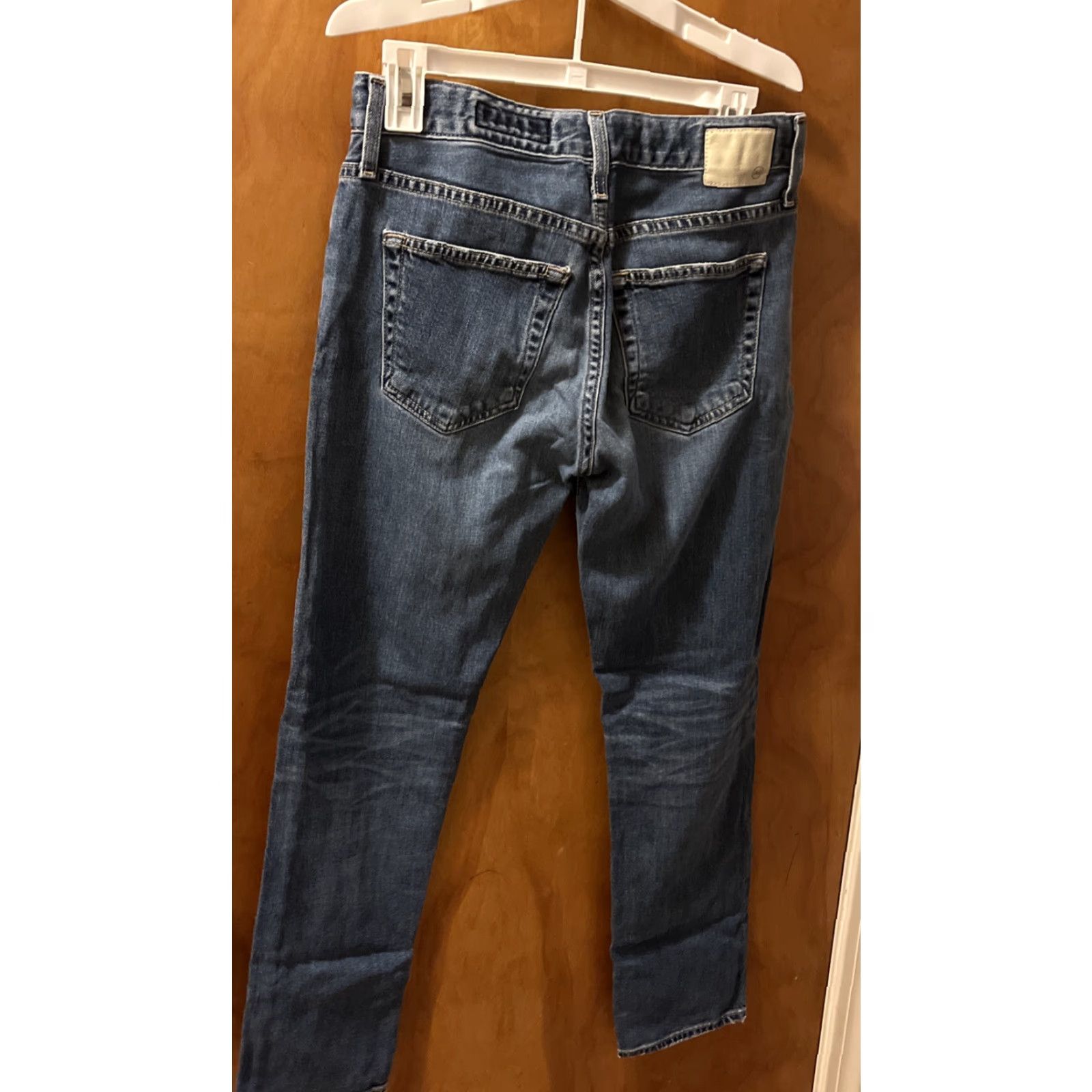 Denime VINTAGE AG Adriano Goldschmied Womens Jeans The Ex Boyfriend Slim Fit Denim 25R Blue Women Slim 25 R Jeans Size 42" / US 20 - 6 Thumbnail