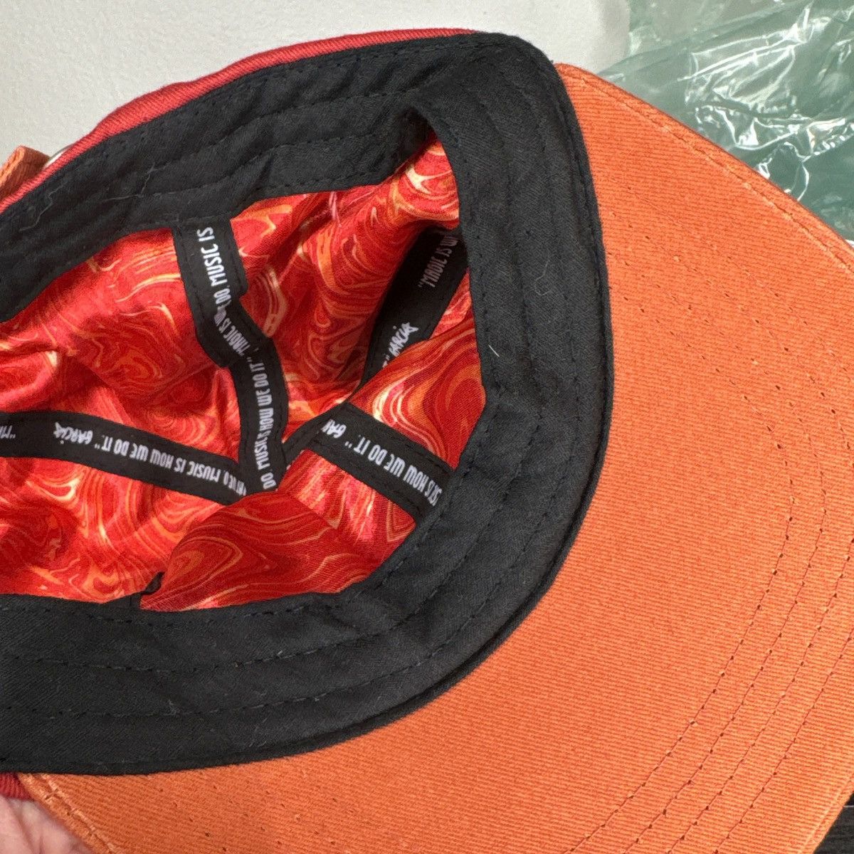 Band Tees × Grateful Dead Jerry Garcia Hand Picked Grateful Dead Orange Hat Strapback Size ONE SIZE - 9 Thumbnail