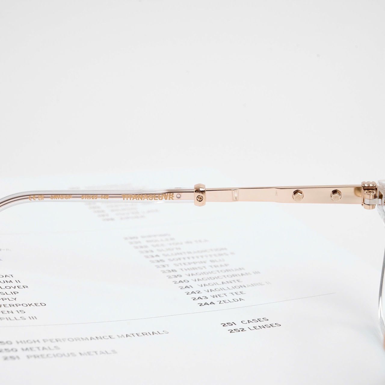 Chrome Hearts CHROME HEARTS TITANASLUVR CRYSTAL/GOLD PLATED GLASSES Size ONE SIZE - 5 Thumbnail