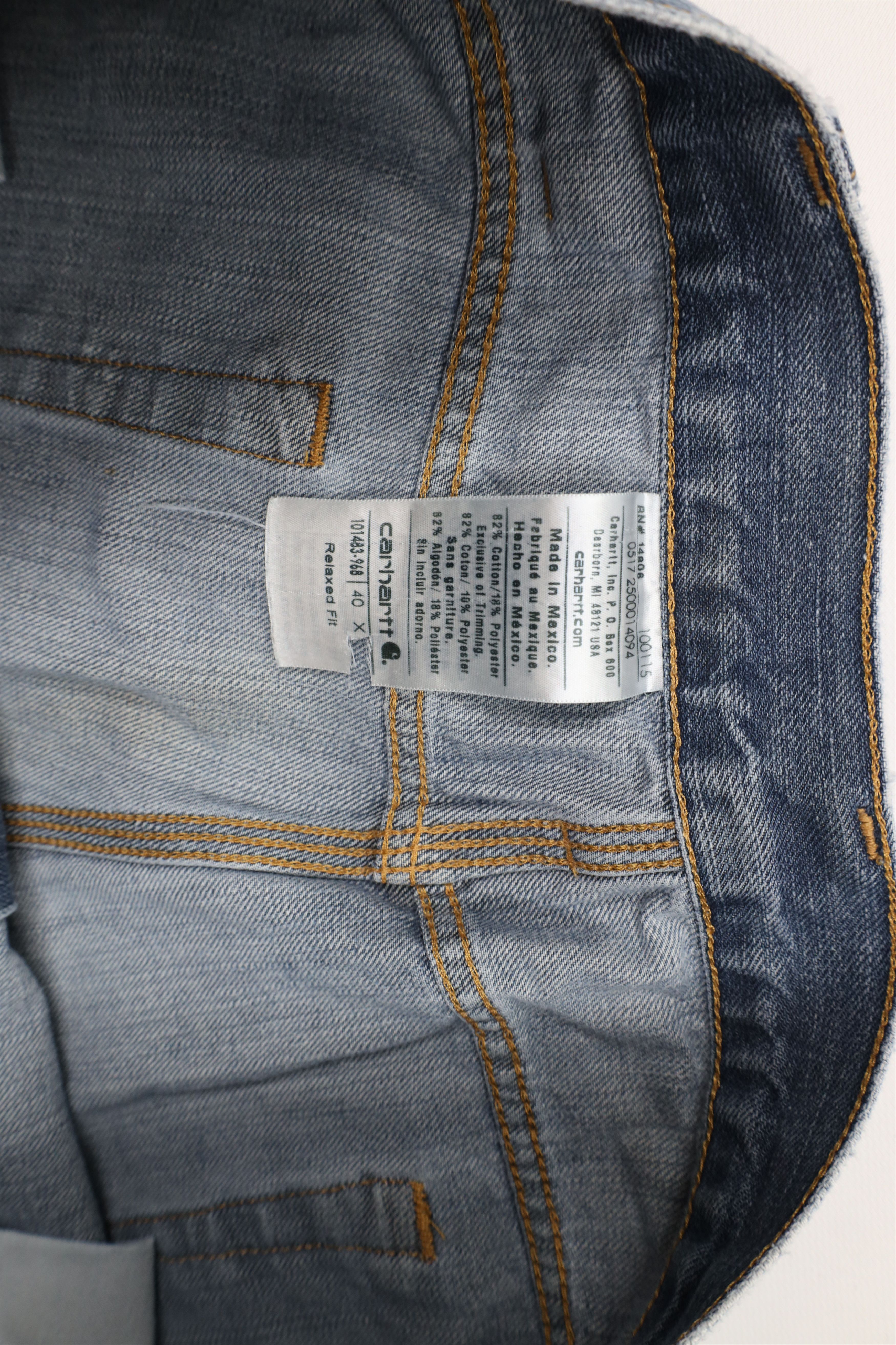 Carhartt × Vintage Vintage Carhartt Relaxed Fit Denim Jeans Blue Cotton Blend Size US 40 / EU 56 - 9 Thumbnail