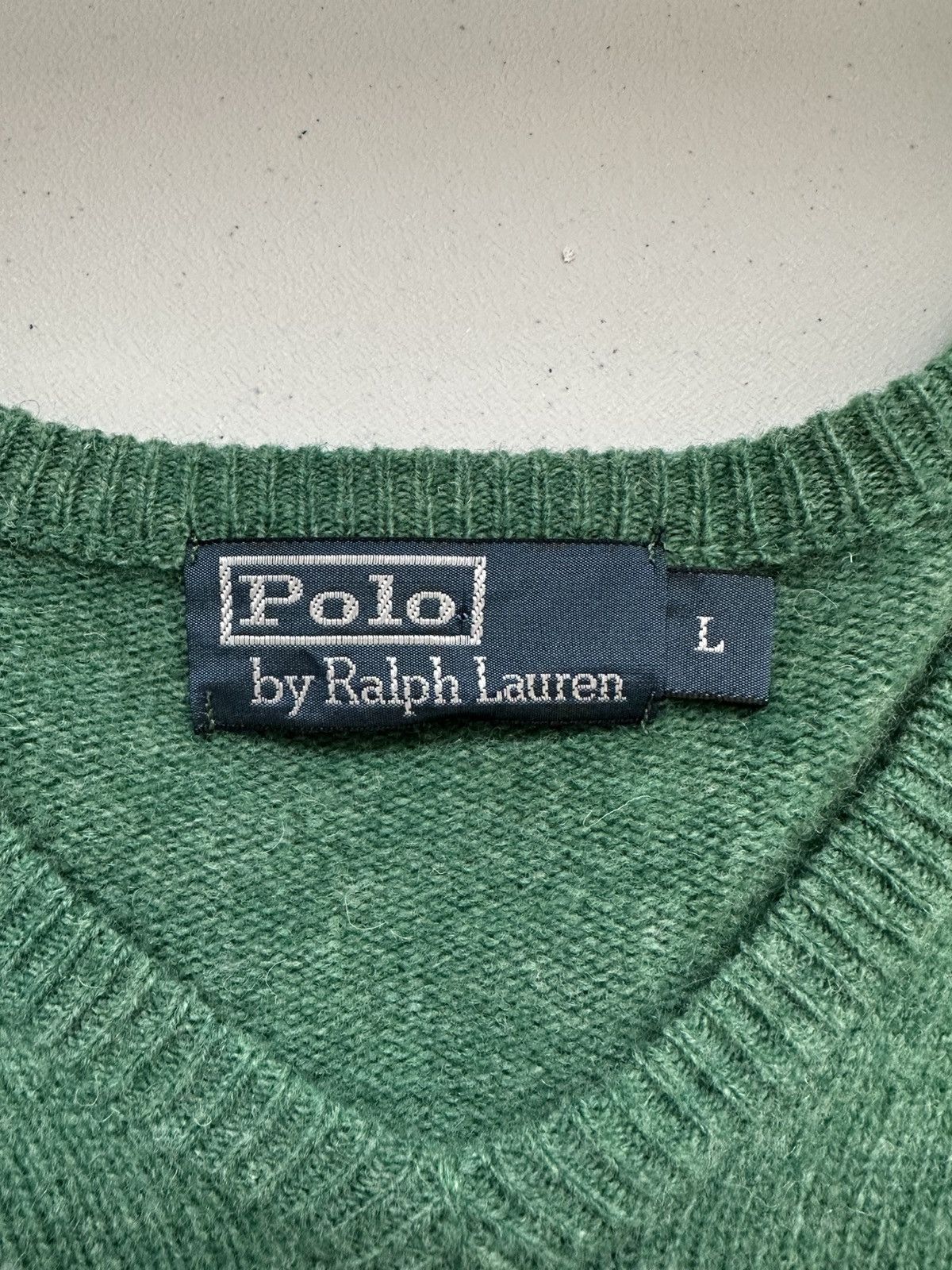 Polo Ralph Lauren × Vintage Womens Vintage Polo Ralph Lauren Y2k V neck Sweater Jumper Size L / US 10 / IT 46 - 7 Thumbnail
