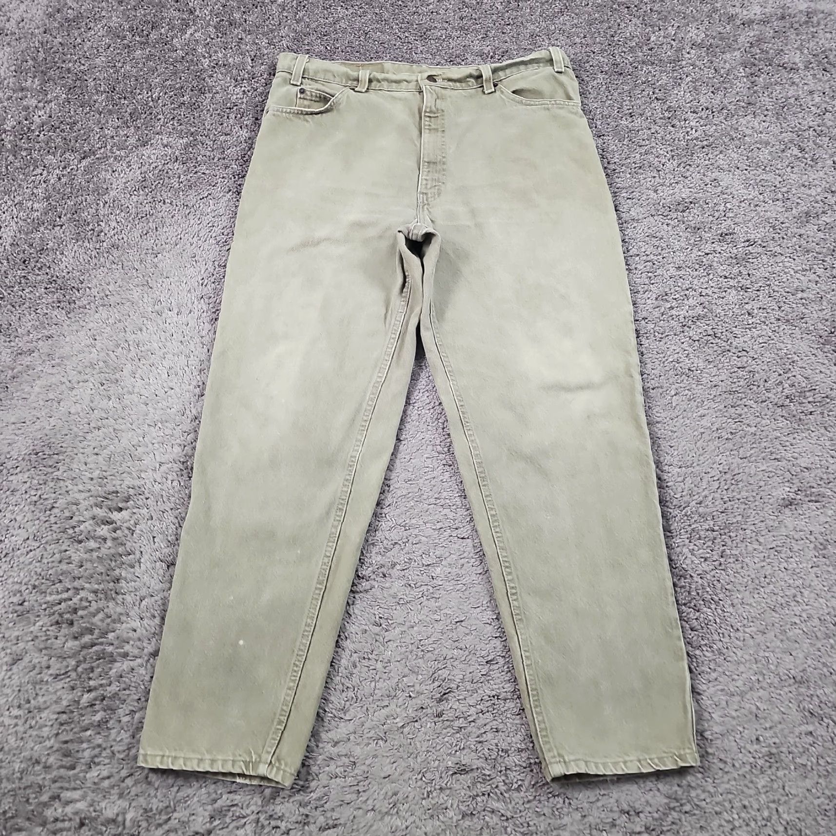 Levi's VINTAGE Levi's 550 Jeans Mens 38 Green Tapered Relaxed Orange Tab Denim 90s USA Size US 34 / EU 50 - 2 Thumbnail