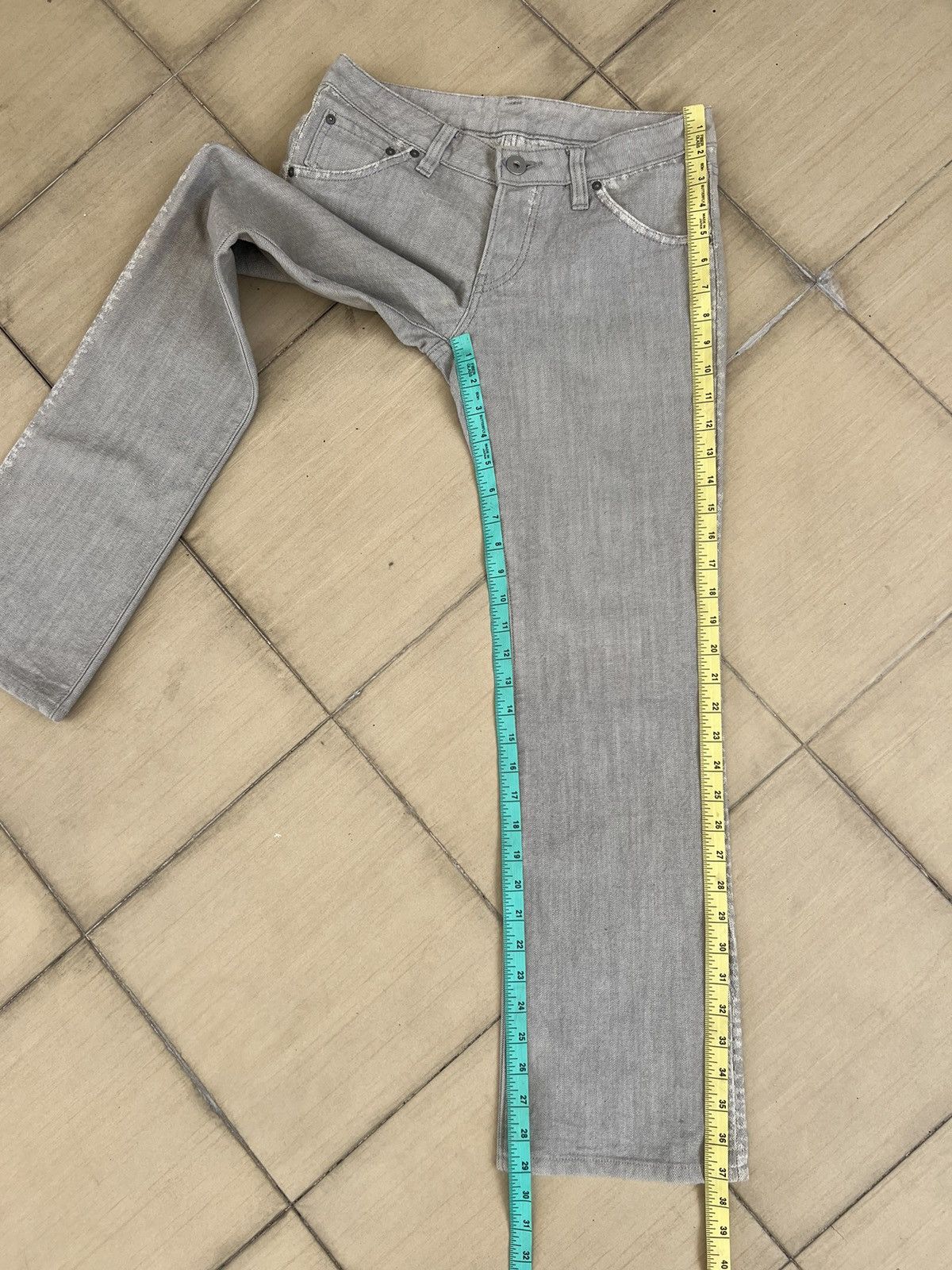 Issey Miyake Vintage Issey Miyake A-Poc Galaxy Grey Denim Flare Jeans Size US 28 / EU 44 - 5 Thumbnail