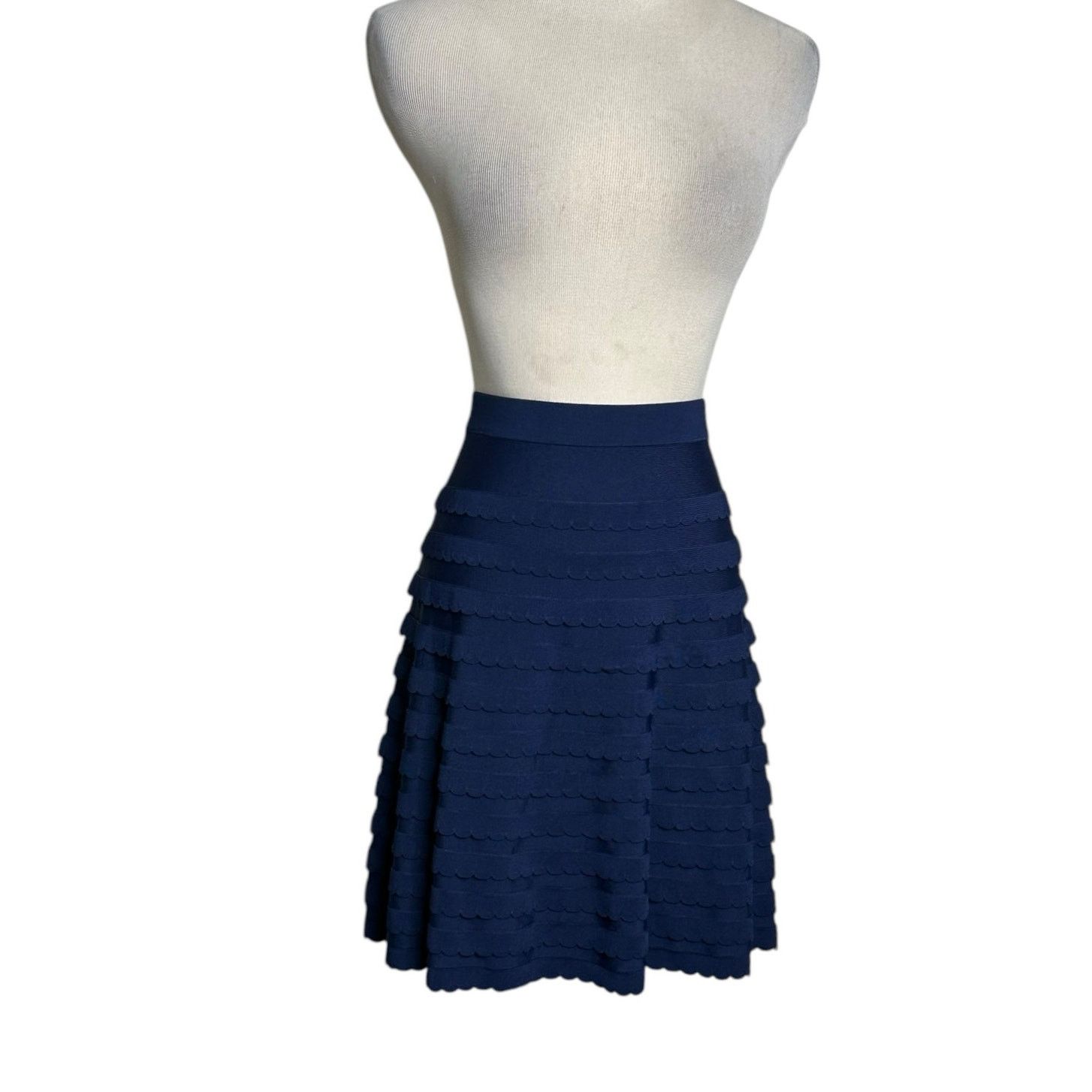 Lilly Pulitzer Lilly Pulitzer Scalloped Tiered A-Line Knit Skirt Size Small Size 34" / US 12 / IT 48 - 10 Thumbnail