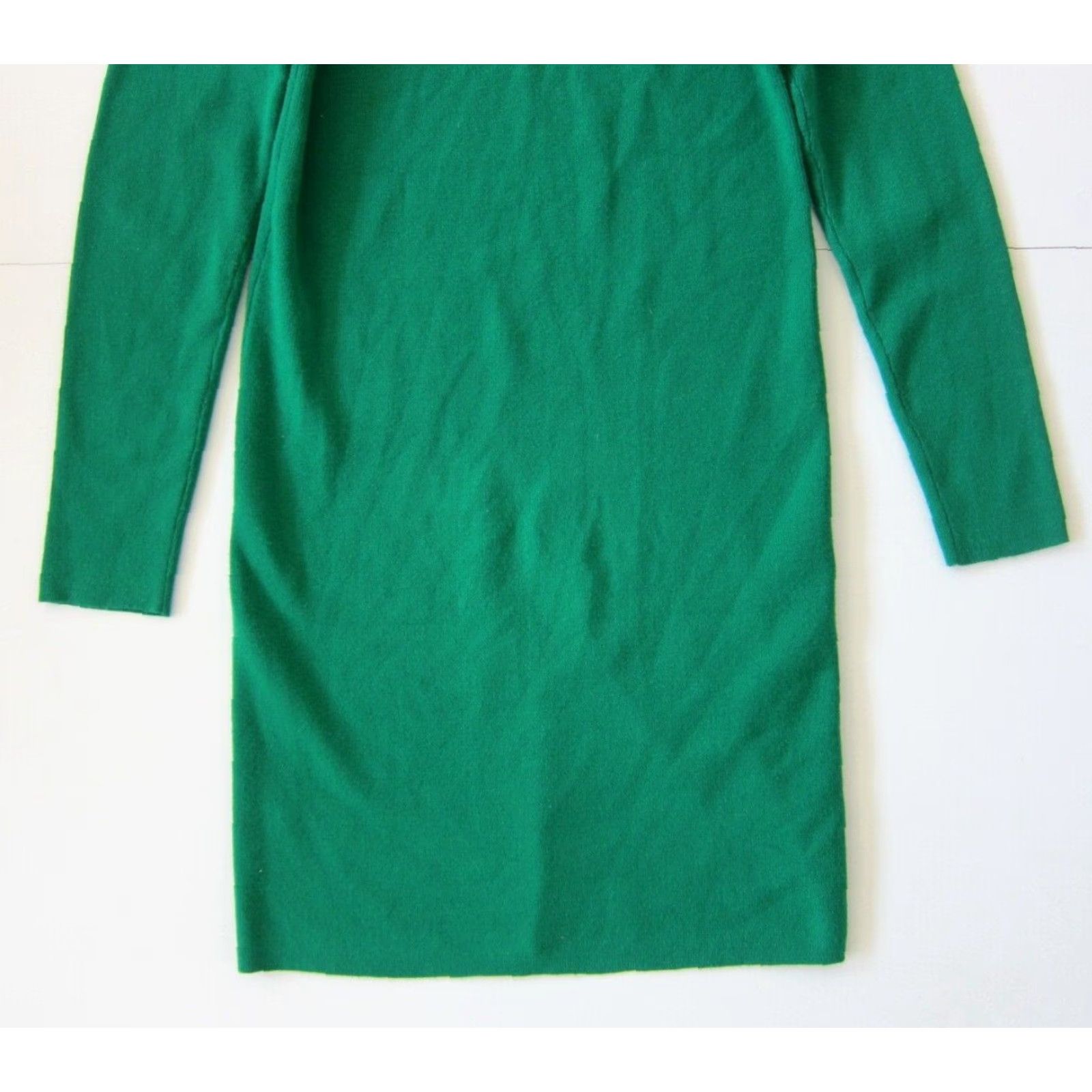 Vintage Angie Green Knit Stretch Turtle Neck Long Sleeve Straight Pencil Sweater Dress M Size M / US 6-8 / IT 42-44 - 6 Thumbnail