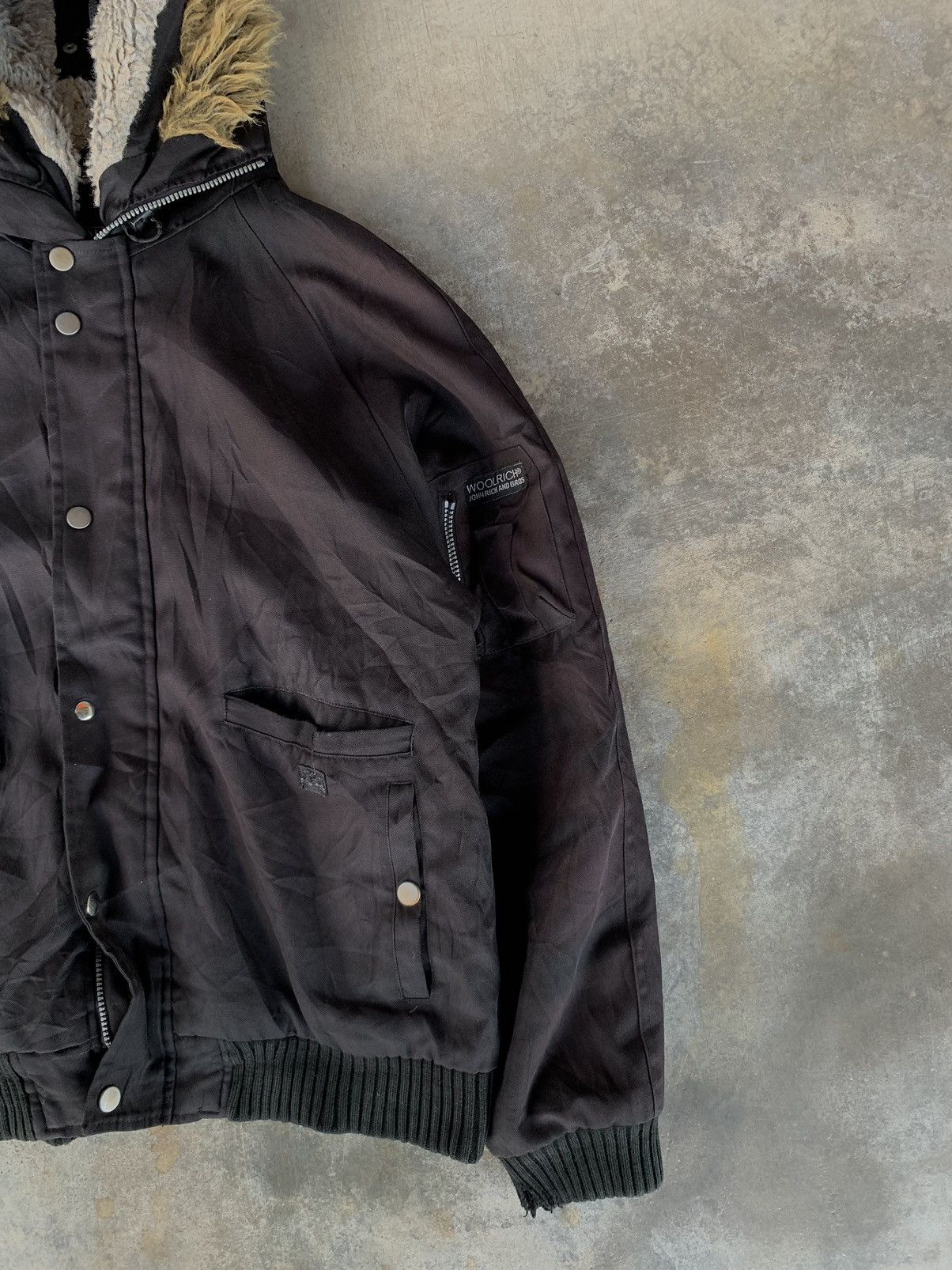 If Six Was Nine Vintage Distressed Wool Rich Fur Hoodie Jacket Size US L / EU 52-54 / 3 - 14 Thumbnail