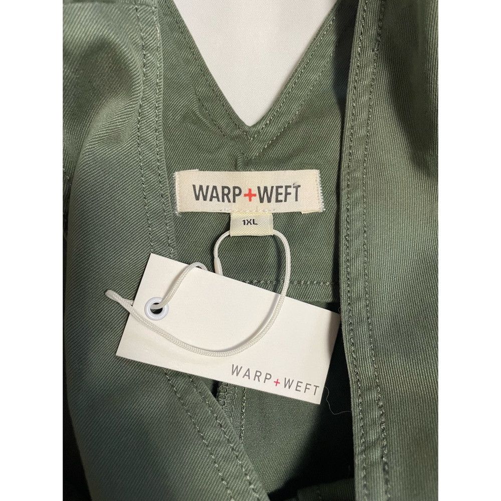 Other NWT New Warp + Weft Button Front Green Dress Size 1X Size XL / US 12-14 / IT 48-50 - 7 Thumbnail